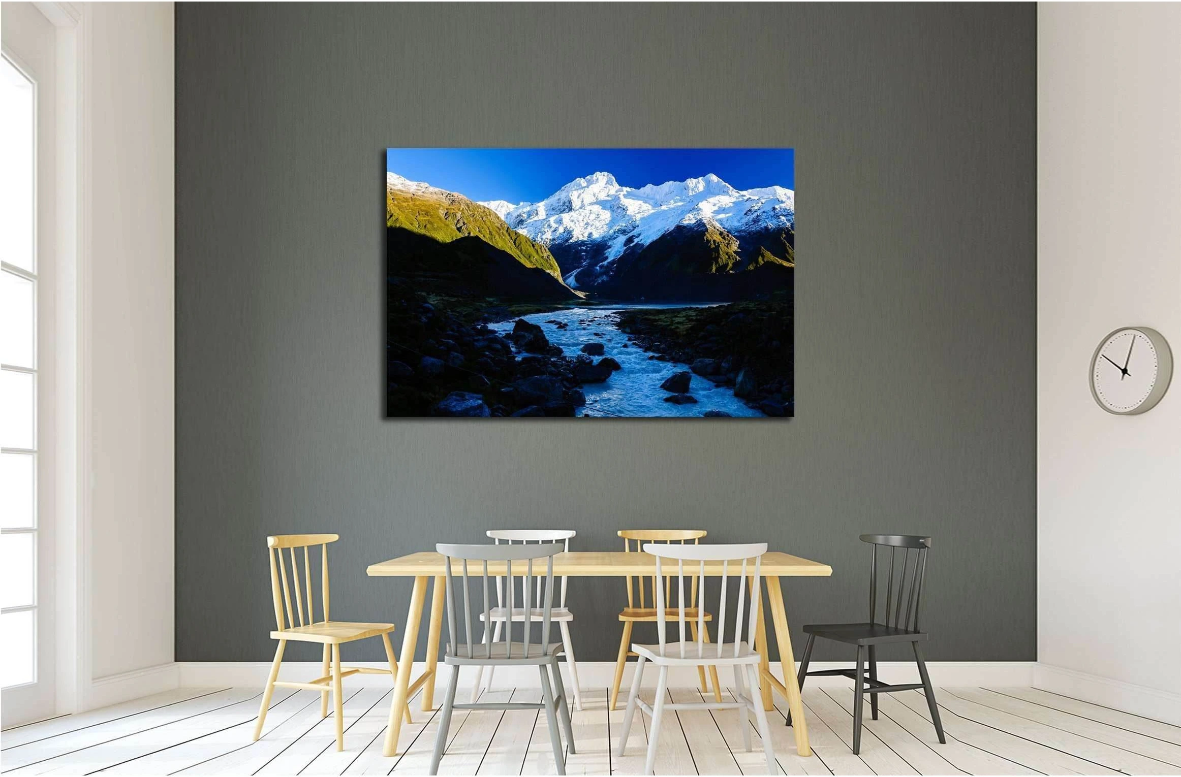 This is a Hooker Valley Track,Mount Cook, New Zealand №3118 Ready to Hang Canvas Print - Zellart Canvas Prints ALL_Products, s-3118