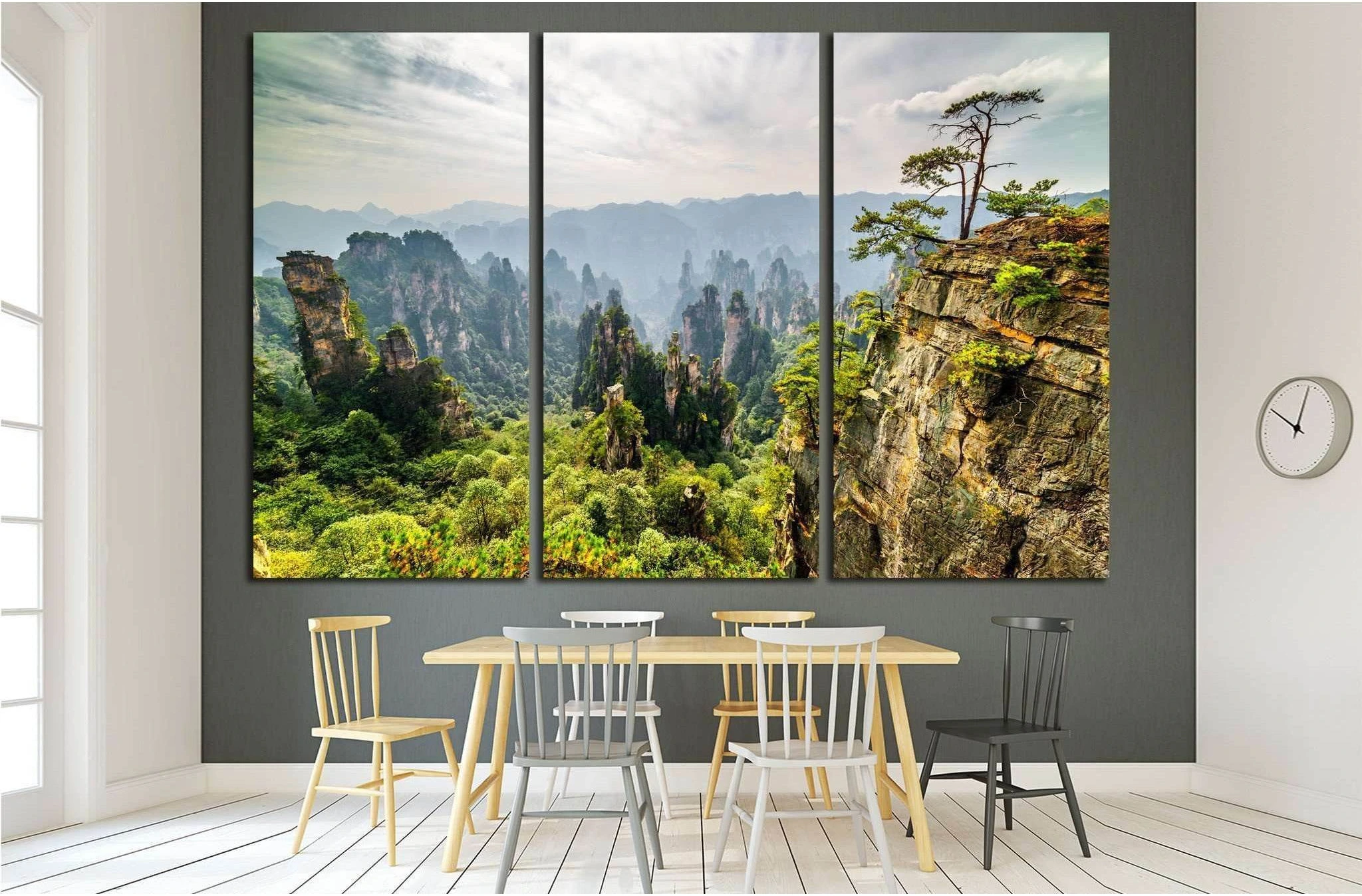 Tianzi Mountains (Avatar Mountains), Zhangjiajie National Forest Park, China №1988 Ready to Hang Canvas Print - Zellart Canvas Prints ALL_Products, s-1988