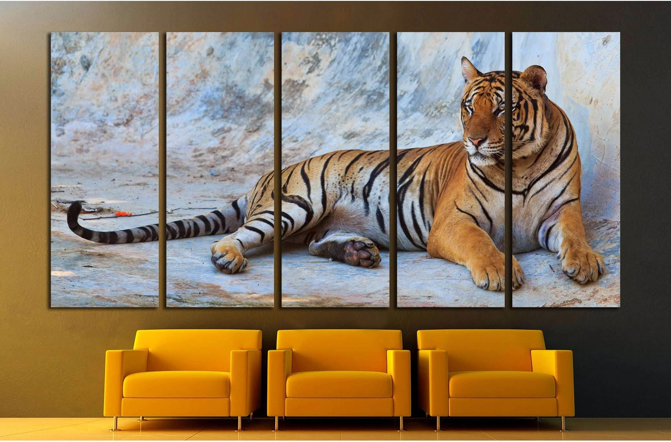 tiger №2357 Ready to Hang Canvas Print - Zellart Canvas Prints ALL_Products, s-2357, Tiger