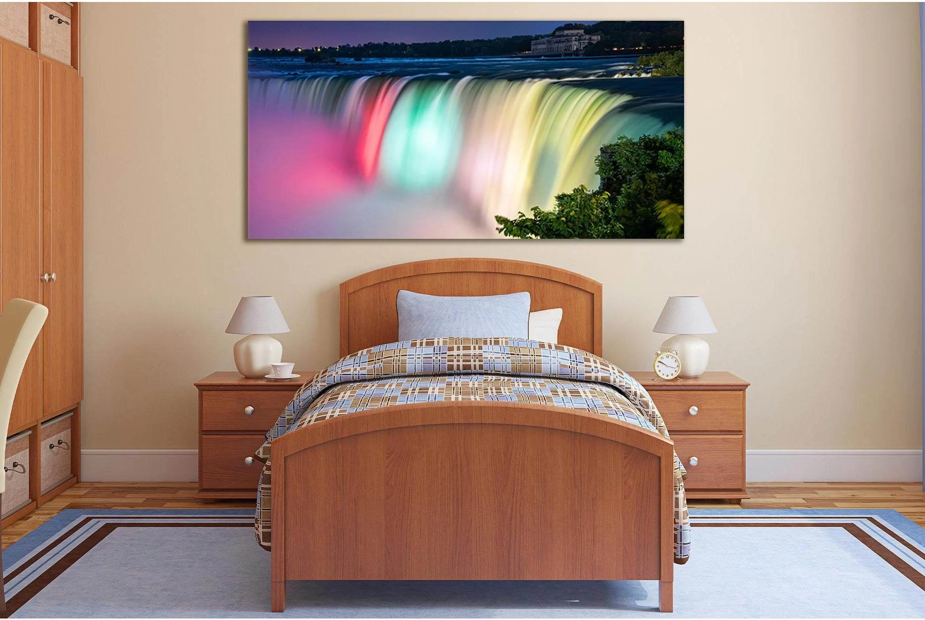 Time Lapse Photography Of Waterfalls №SL449 Ready to Hang Canvas Print - Zellart Canvas Prints 0new, ALL_Products, Waterfall, Waterfall Wall Art