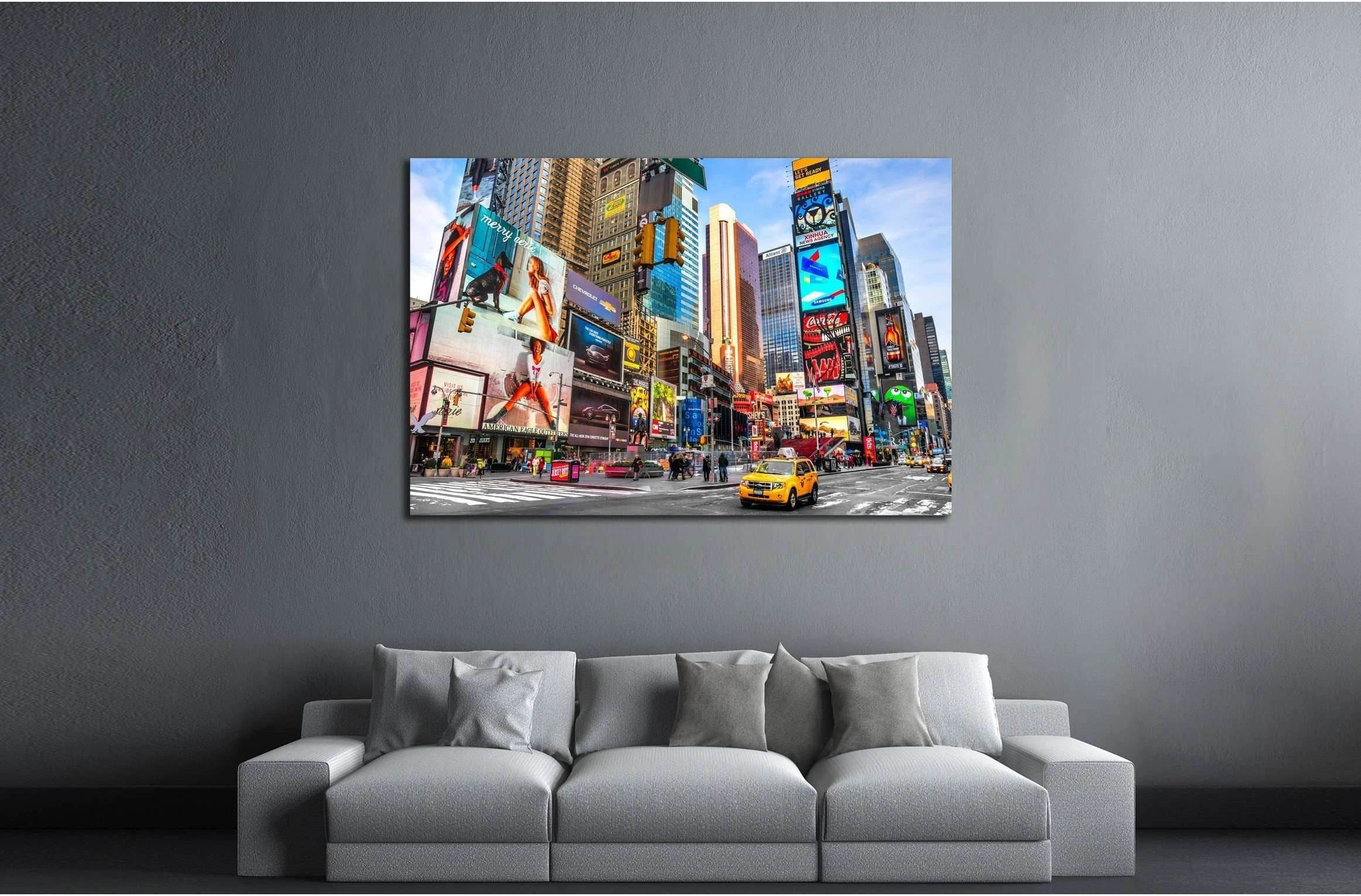 Times Square, Manhattan, New York City №2287 Ready to Hang Canvas Print - Zellart Canvas Prints 0_NY_ART, ALL_Products, s-2287