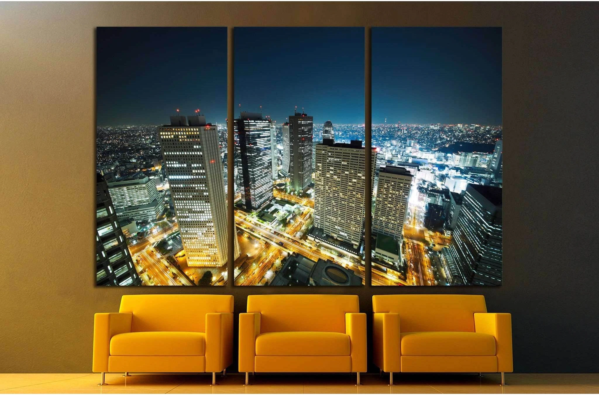 Tokyo Skyline №1154 Ready to Hang Canvas Print - Zellart Canvas Prints ALL_Products, s-1154