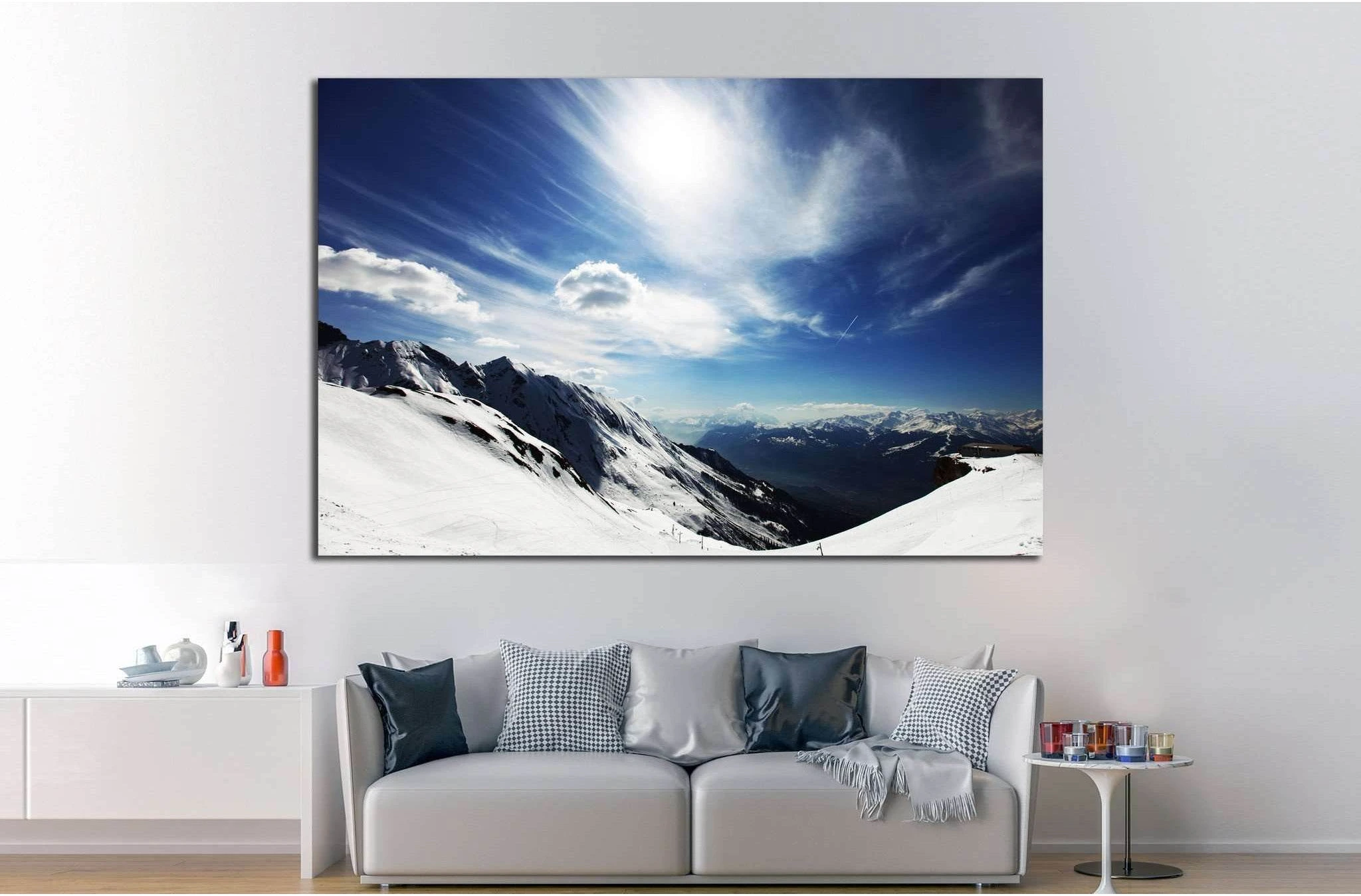 top of mountains №752 Ready to Hang Canvas Print - Zellart Canvas Prints ALL_Products, s-752