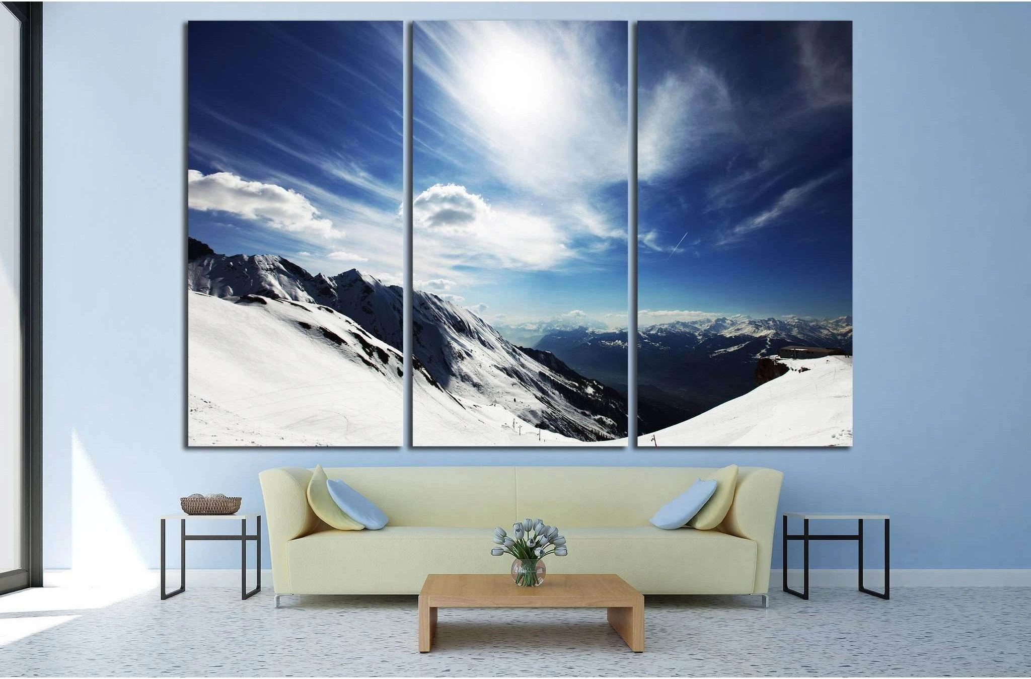 top of mountains №752 Ready to Hang Canvas Print - Zellart Canvas Prints ALL_Products, s-752
