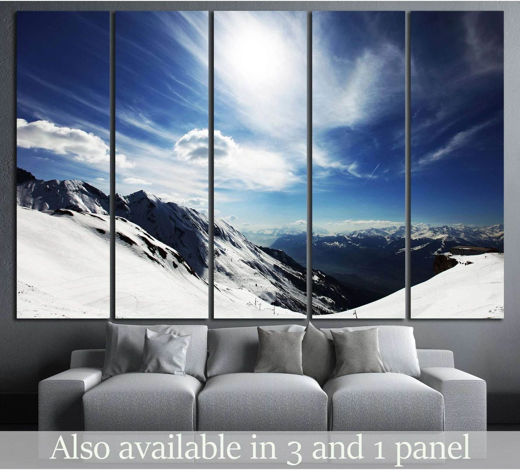 top of mountains №752 Ready to Hang Canvas Print - Zellart Canvas Prints ALL_Products, s-752