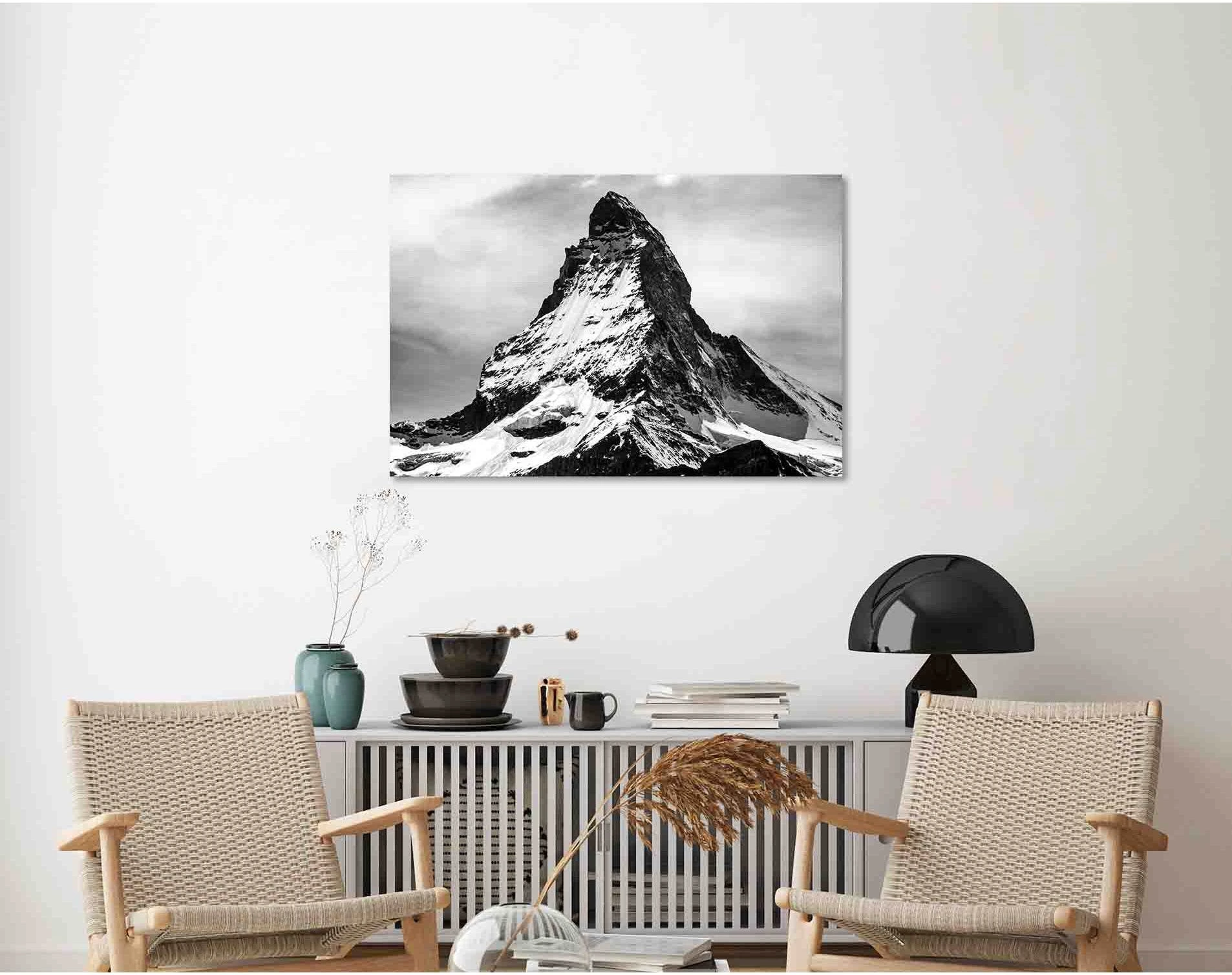 Top of the mountain №D2836 Ready to Hang Canvas Print - Zellart Canvas Prints 0new, ALL_Products, Black & White Wall Art