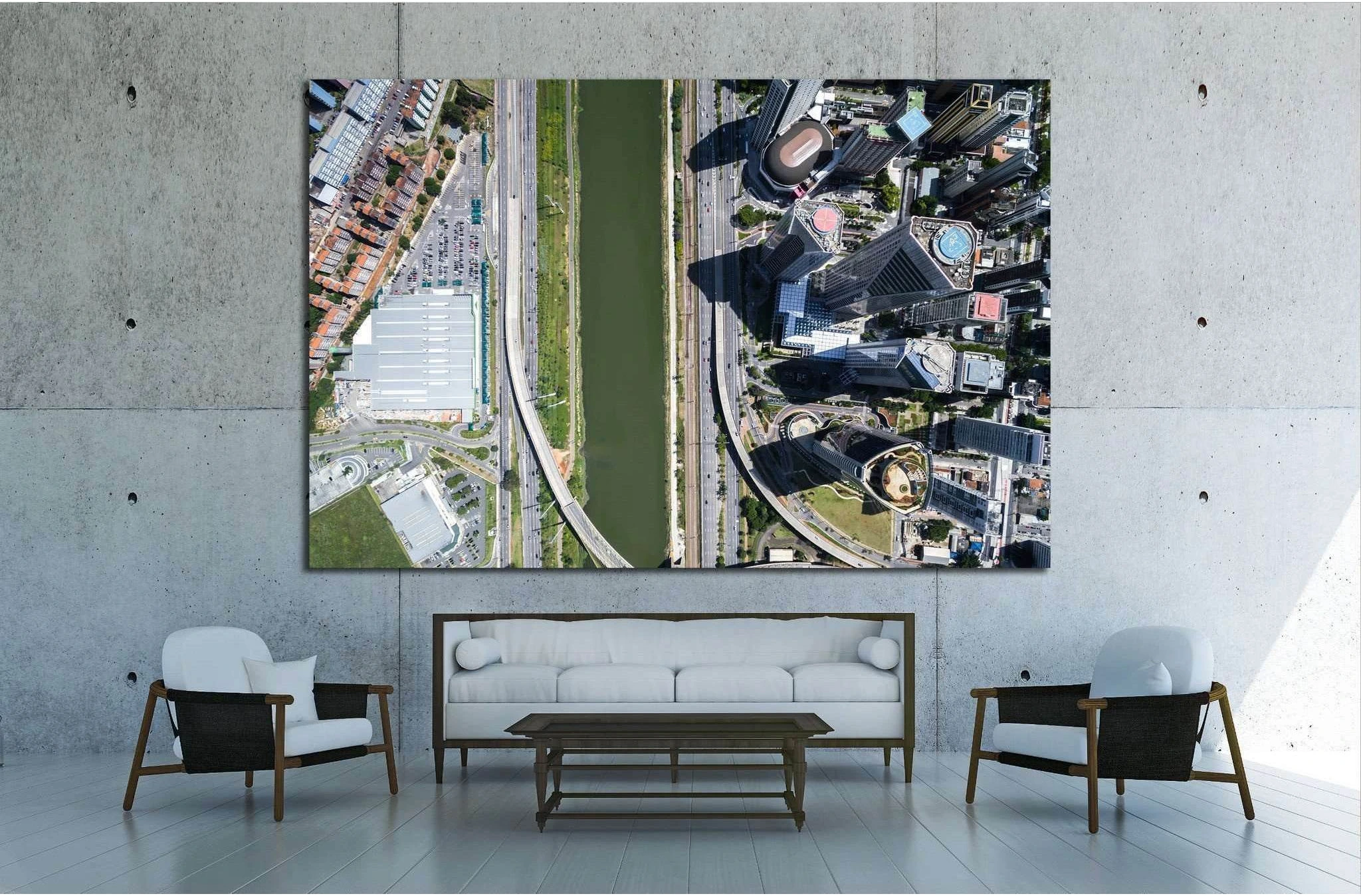 Top View in Sao Paulo, Brazil №1534 Ready to Hang Canvas Print - Zellart Canvas Prints ALL_Products, s-1534