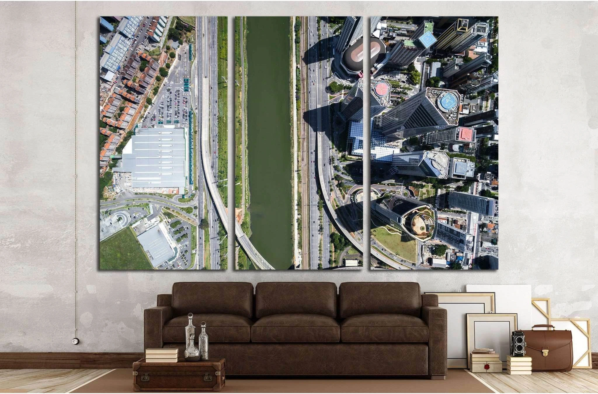 Top View in Sao Paulo, Brazil №1534 Ready to Hang Canvas Print - Zellart Canvas Prints ALL_Products, s-1534