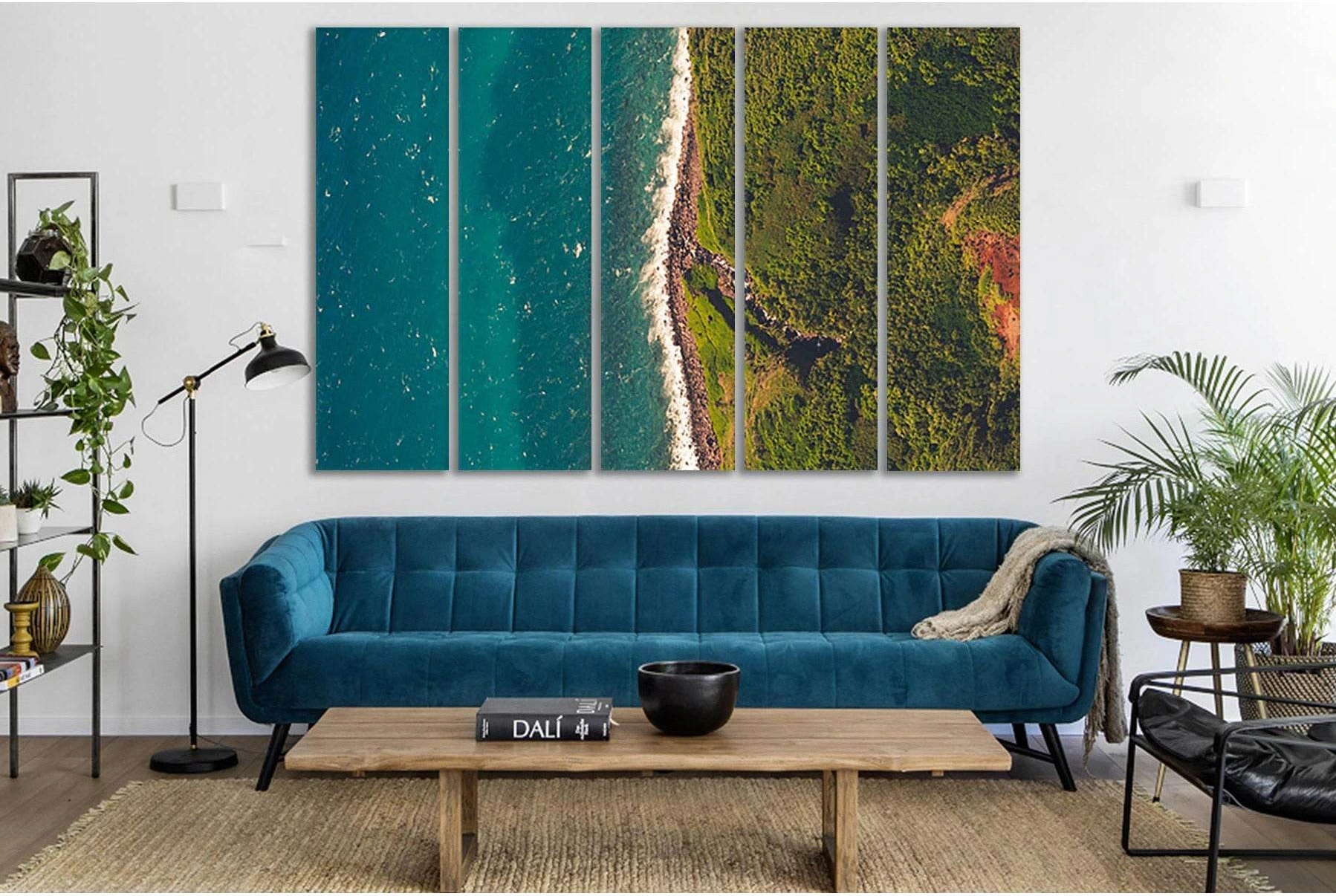 Top View Sea Shore №SL114 Ready to Hang Canvas Print - Zellart Canvas Prints 0new, ALL_Products, Beach Ocean & Waves