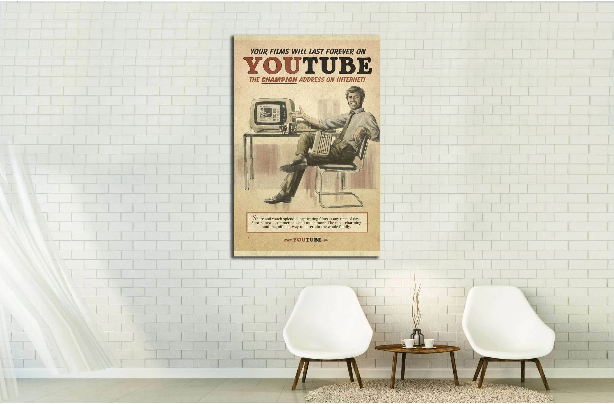 Toutube №3423 Ready to Hang Canvas Print - Zellart Canvas Prints ALL_Products, s-3423