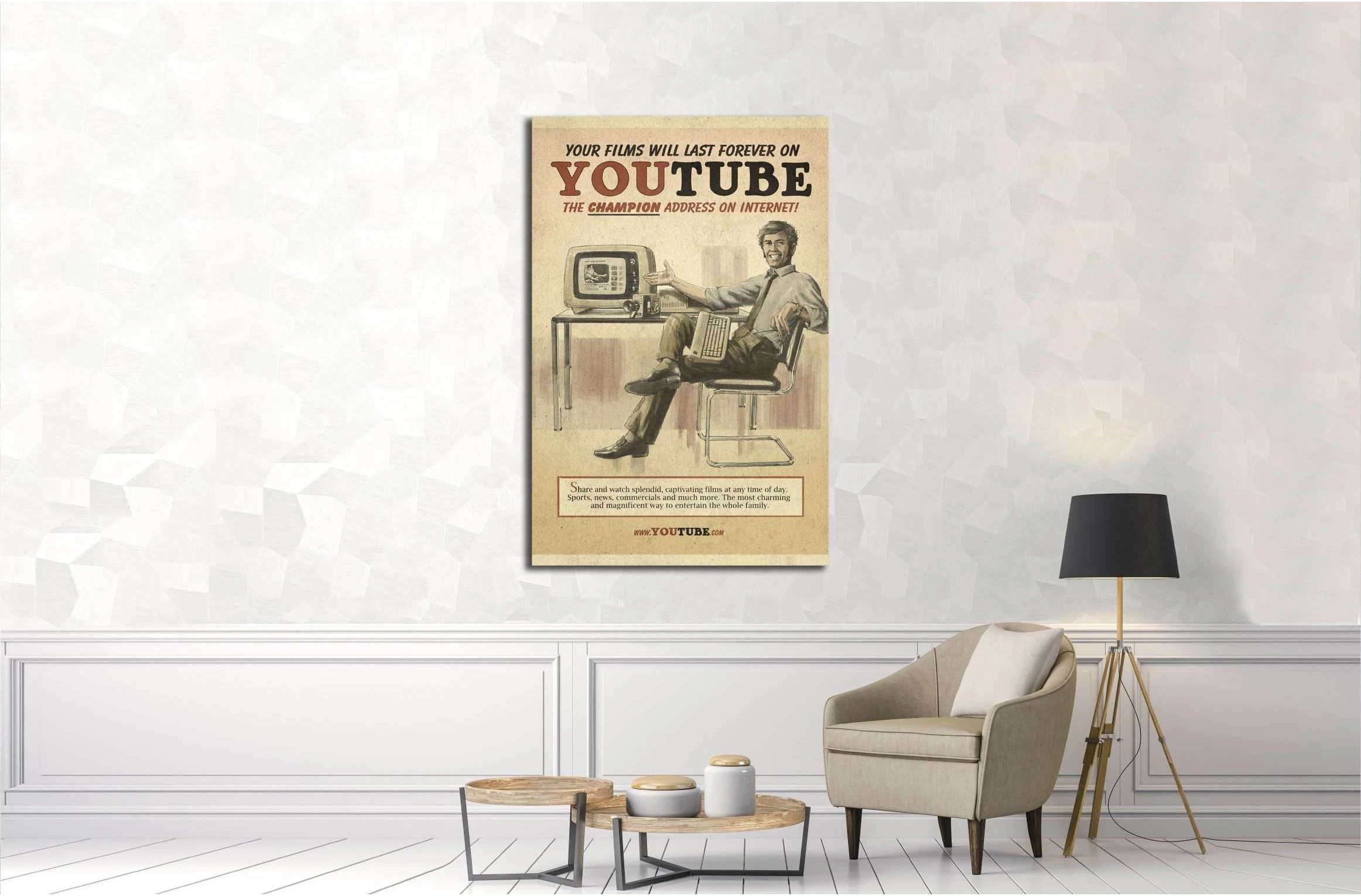 Toutube №3423 Ready to Hang Canvas Print - Zellart Canvas Prints ALL_Products, s-3423