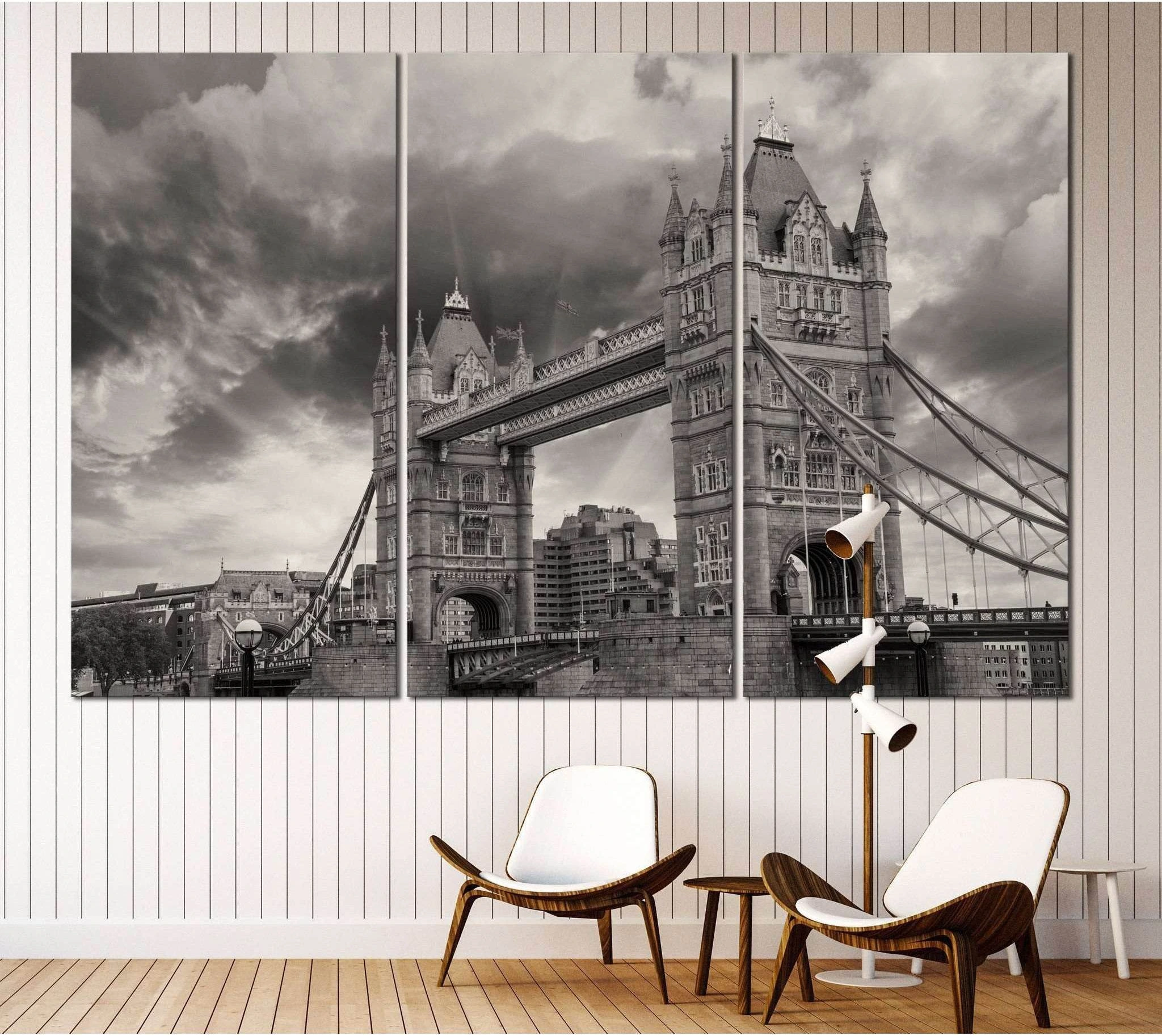 Tower Bridge №3006 Ready to Hang Canvas Print - Zellart Canvas Prints ALL_Products, z-3006