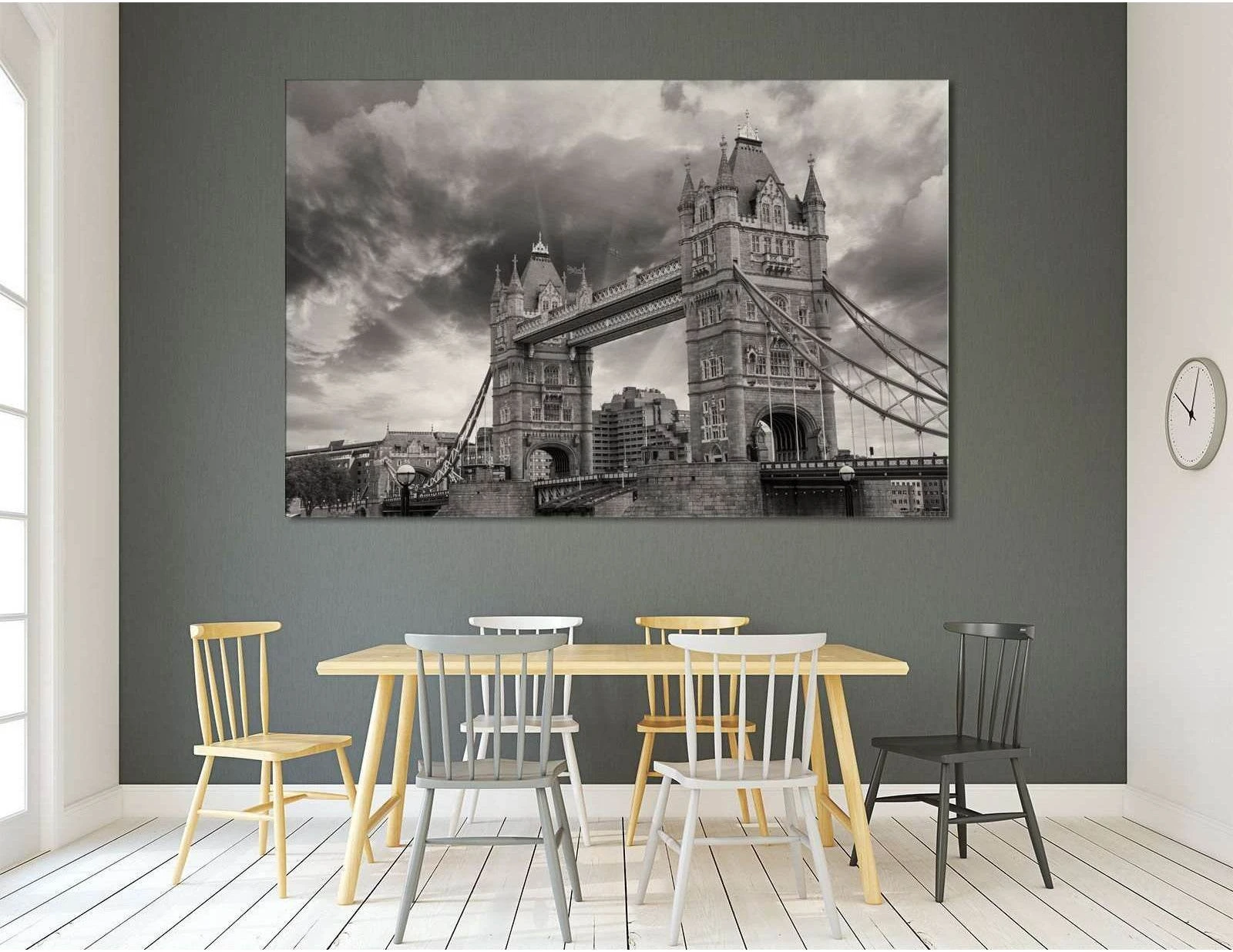 Tower Bridge №3006 Ready to Hang Canvas Print - Zellart Canvas Prints ALL_Products, z-3006