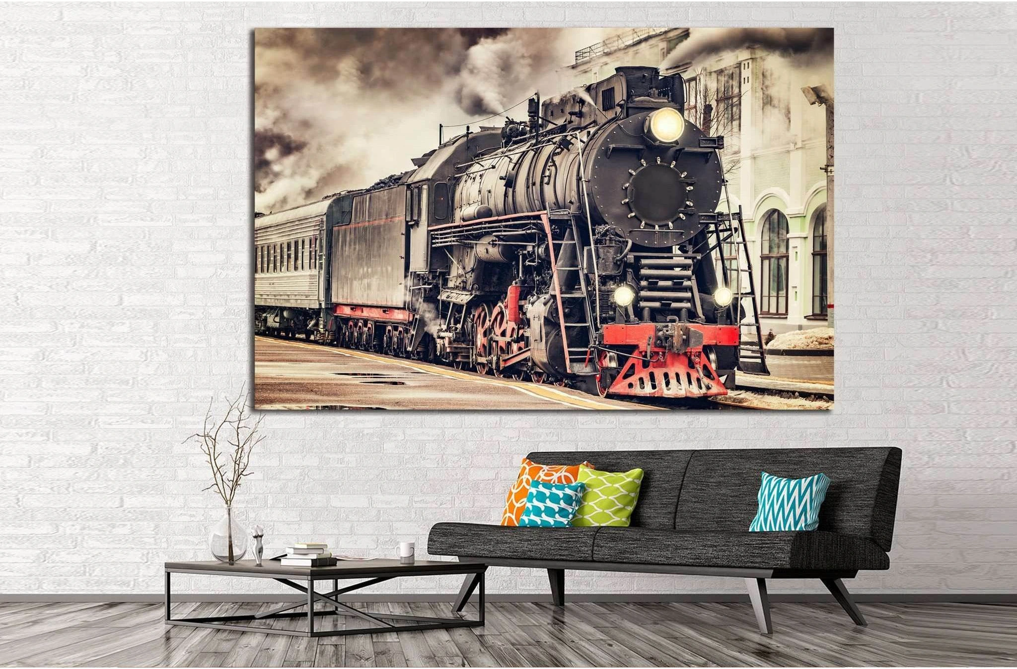 Train №231 Ready to Hang Canvas Print - Zellart Canvas Prints ALL_Products, wd-231