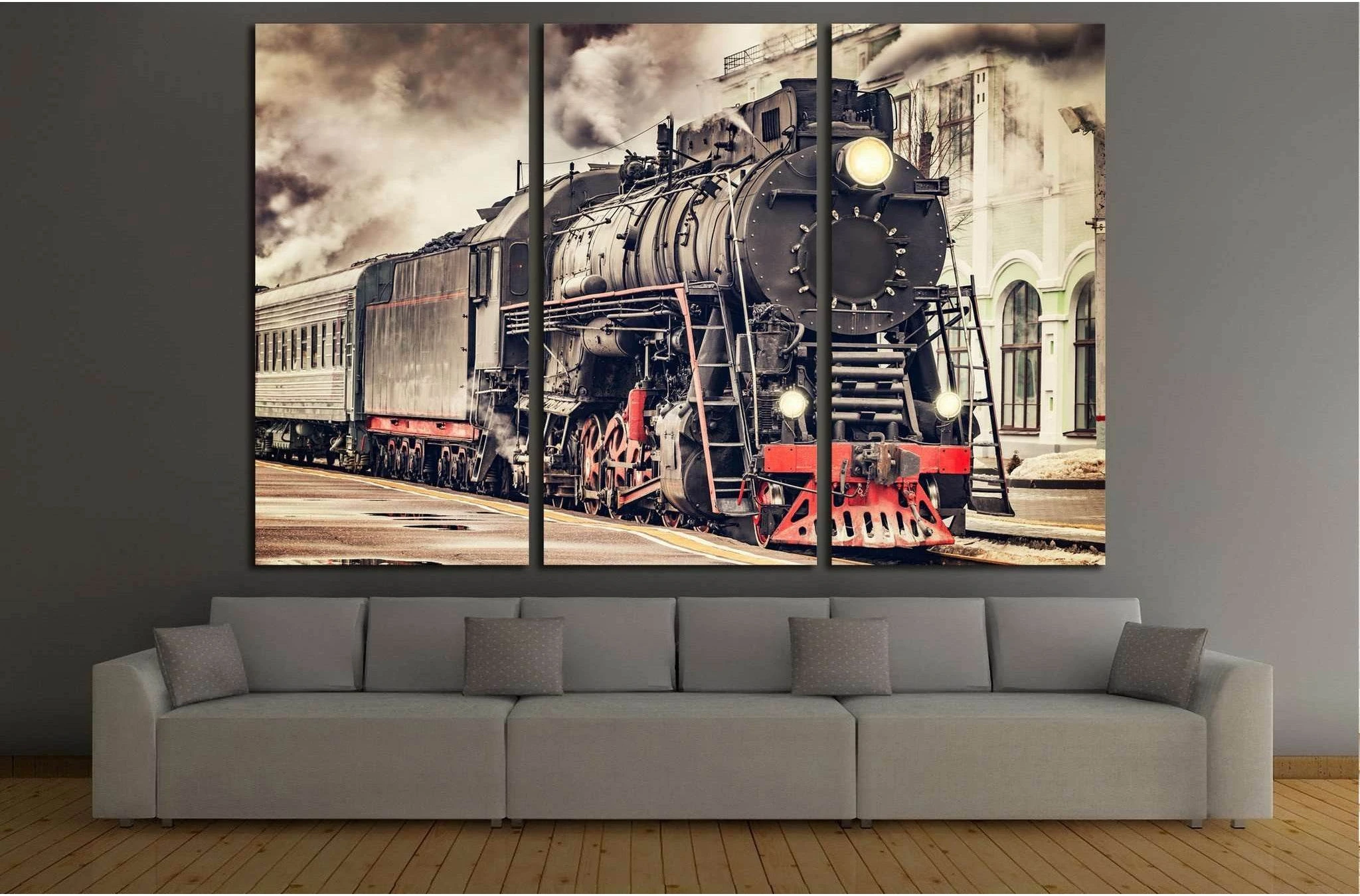 Train №231 Ready to Hang Canvas Print - Zellart Canvas Prints ALL_Products, wd-231
