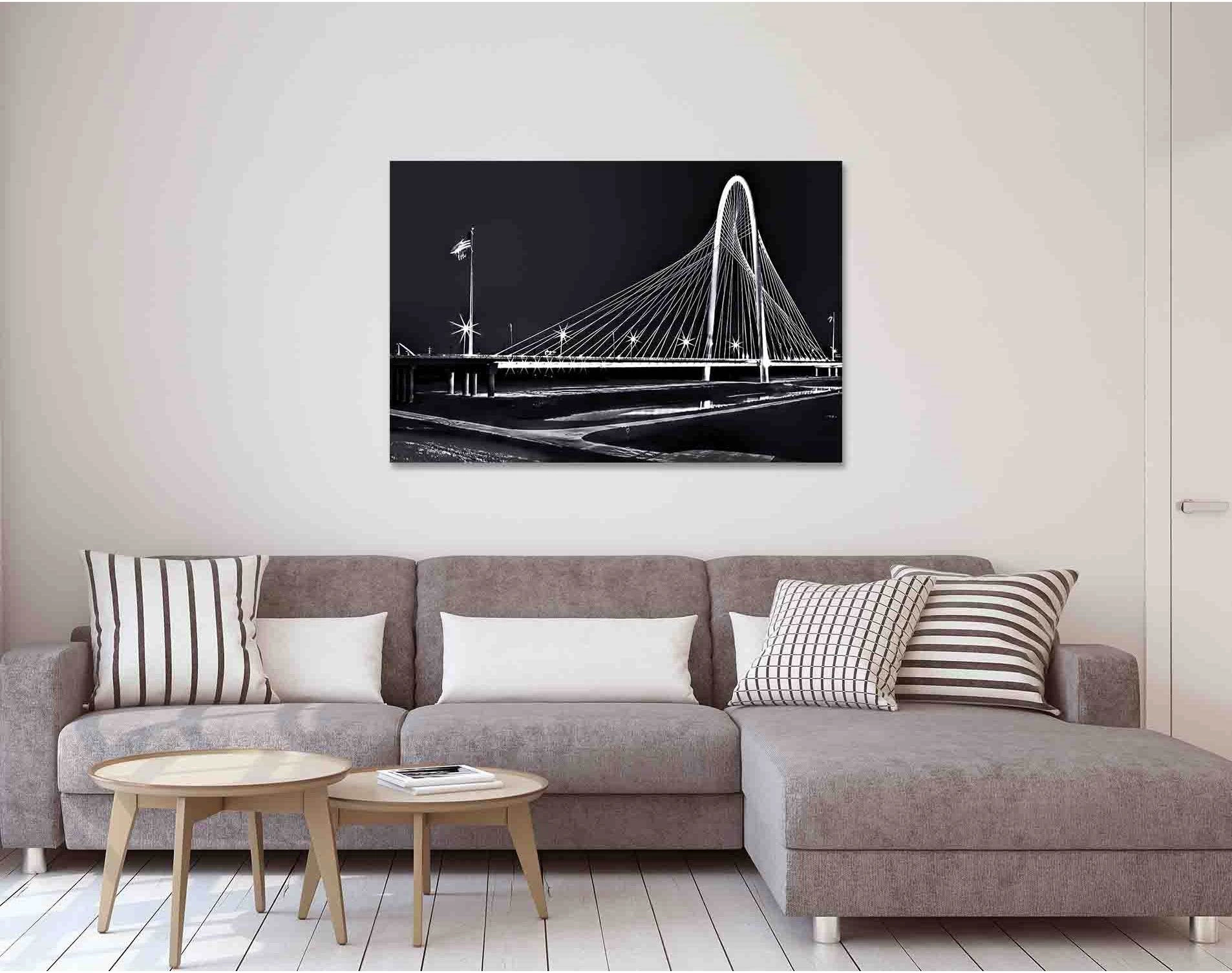 Trammell crow park №D2820 Ready to Hang Canvas Print - Zellart Canvas Prints 0new, ALL_Products, Black & White Wall Art
