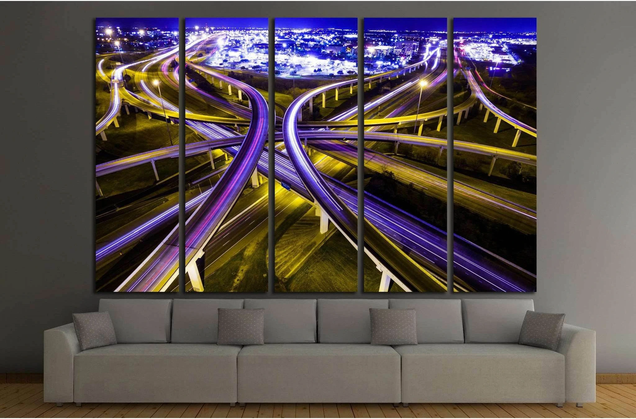 transportation highway №1063 Ready to Hang Canvas Print - Zellart Canvas Prints ALL_Products, s-1063