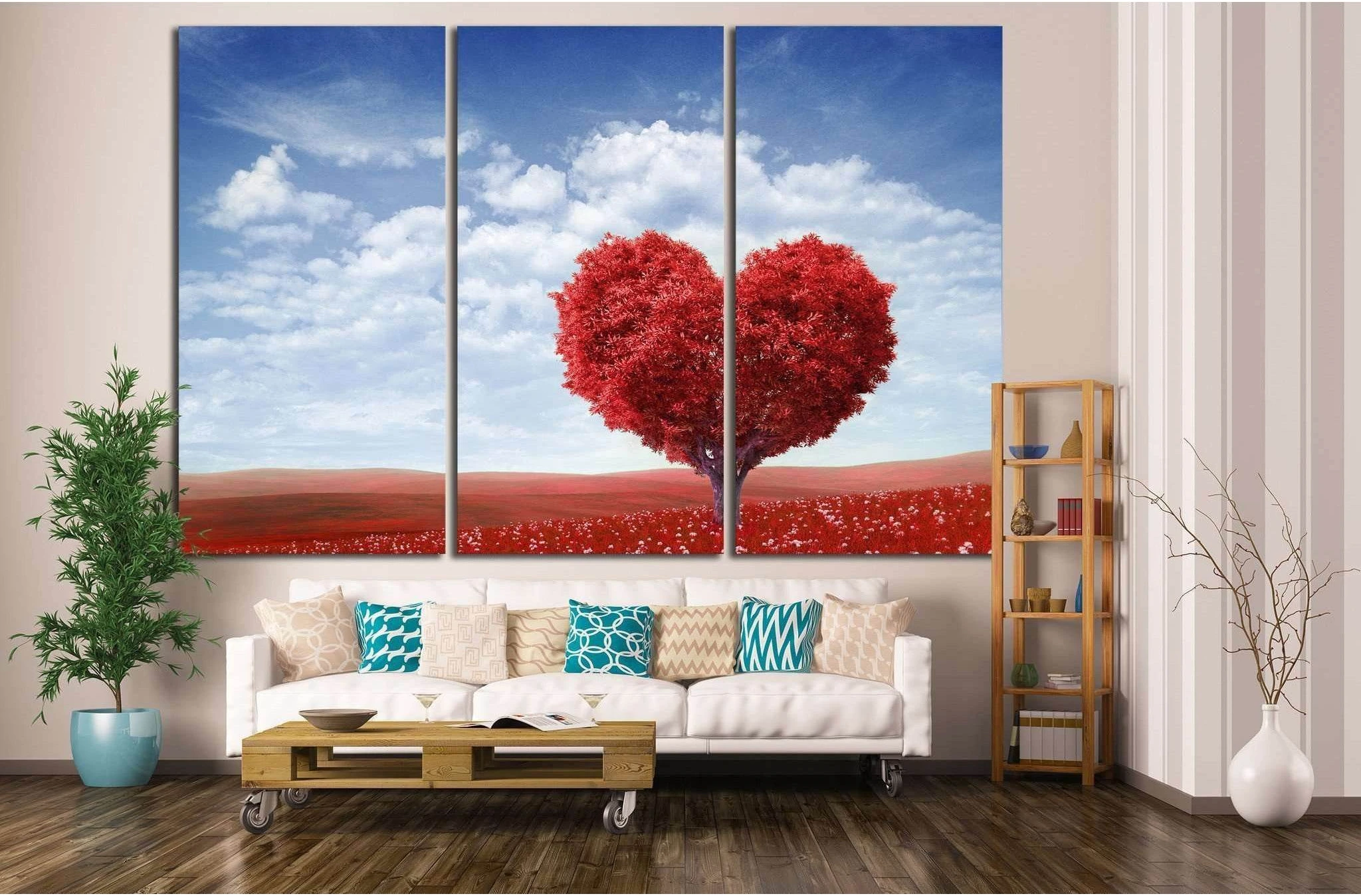 Tree in the shape of heart №730 Ready to Hang Canvas Print - Zellart Canvas Prints ALL_Products, s-730