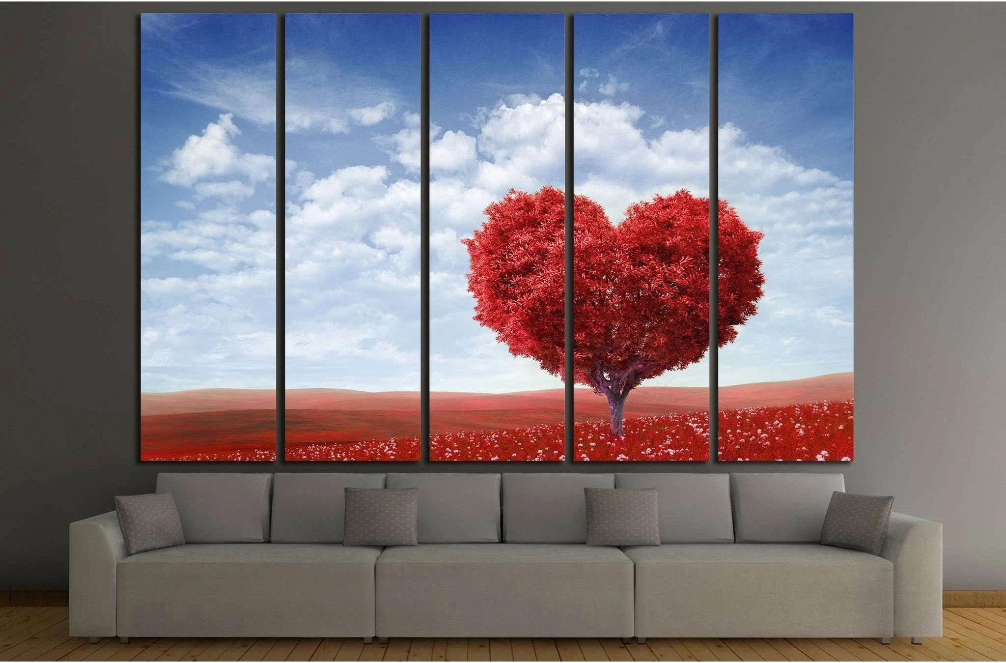 Tree in the shape of heart №730 Ready to Hang Canvas Print - Zellart Canvas Prints ALL_Products, s-730