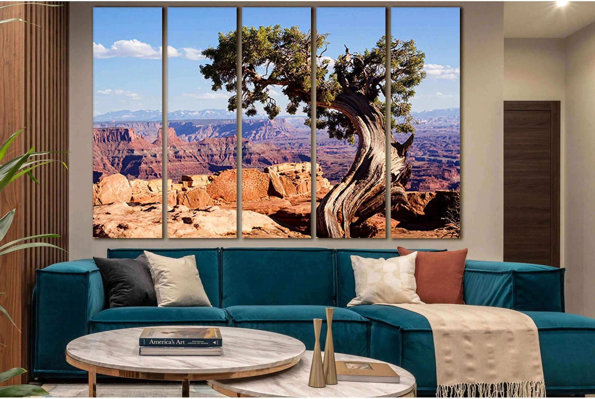 Tree Near A Cliff №SL1082 Ready to Hang Canvas Print - Zellart Canvas Prints 0new, ALL_Products, Trees Wall Art