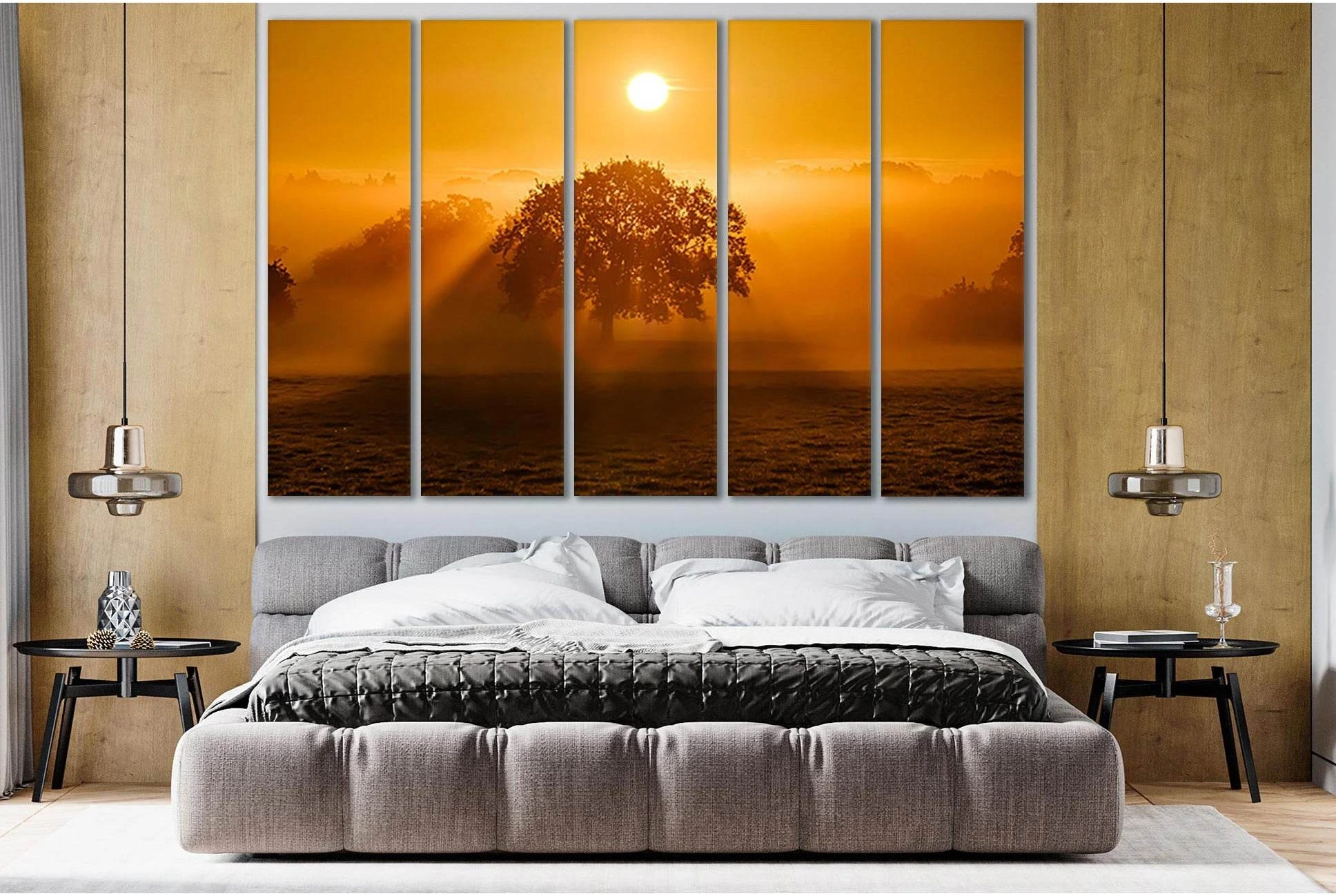 Tree Sky And Cloud At Sunrise №SL524 Ready to Hang Canvas Print - Zellart Canvas Prints 0new, ALL_Products, Trees Wall Art