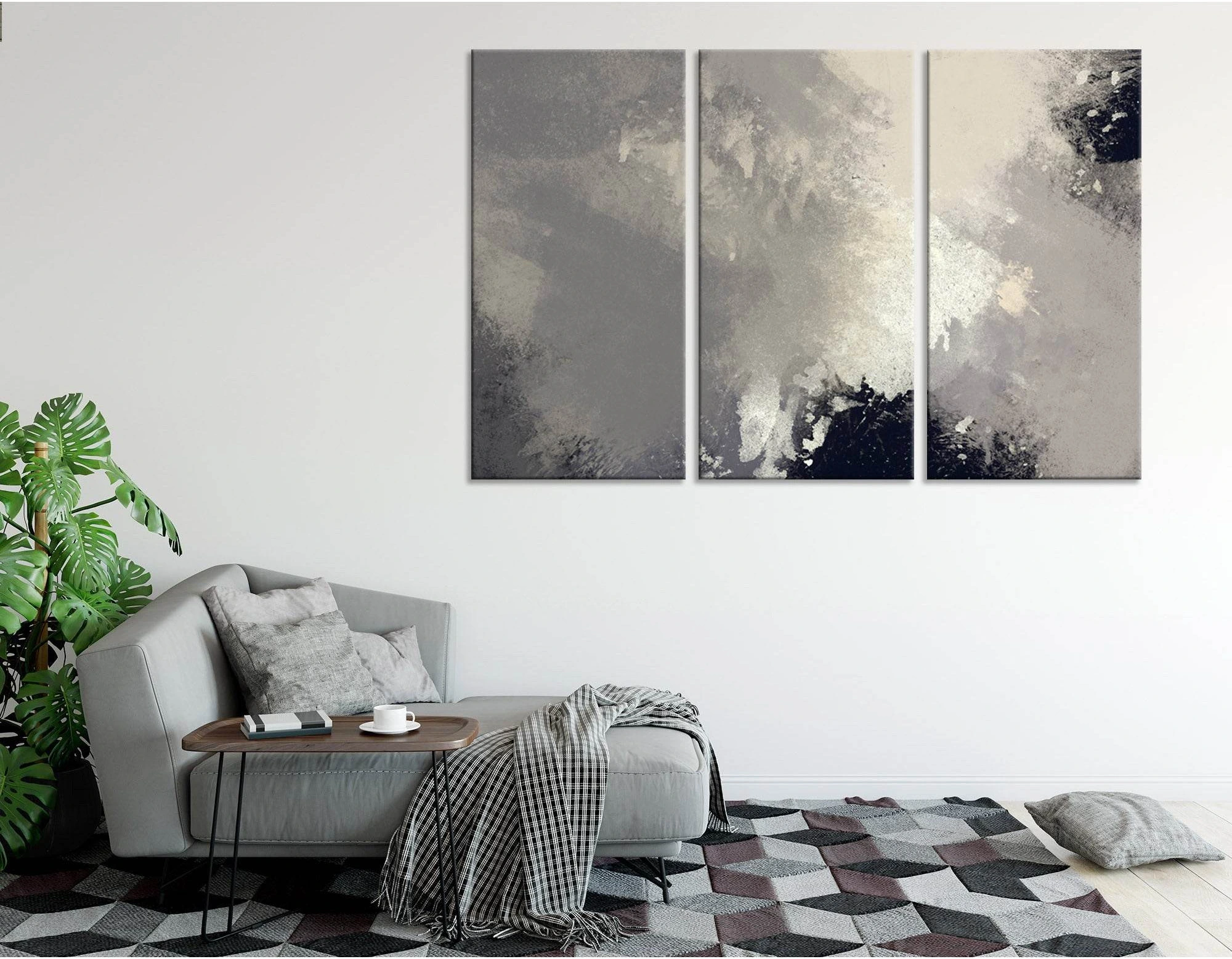 Treetops And Gray Sky Abstract №04358 Ready to Hang Canvas Print - Zellart Canvas Prints ALL_Products