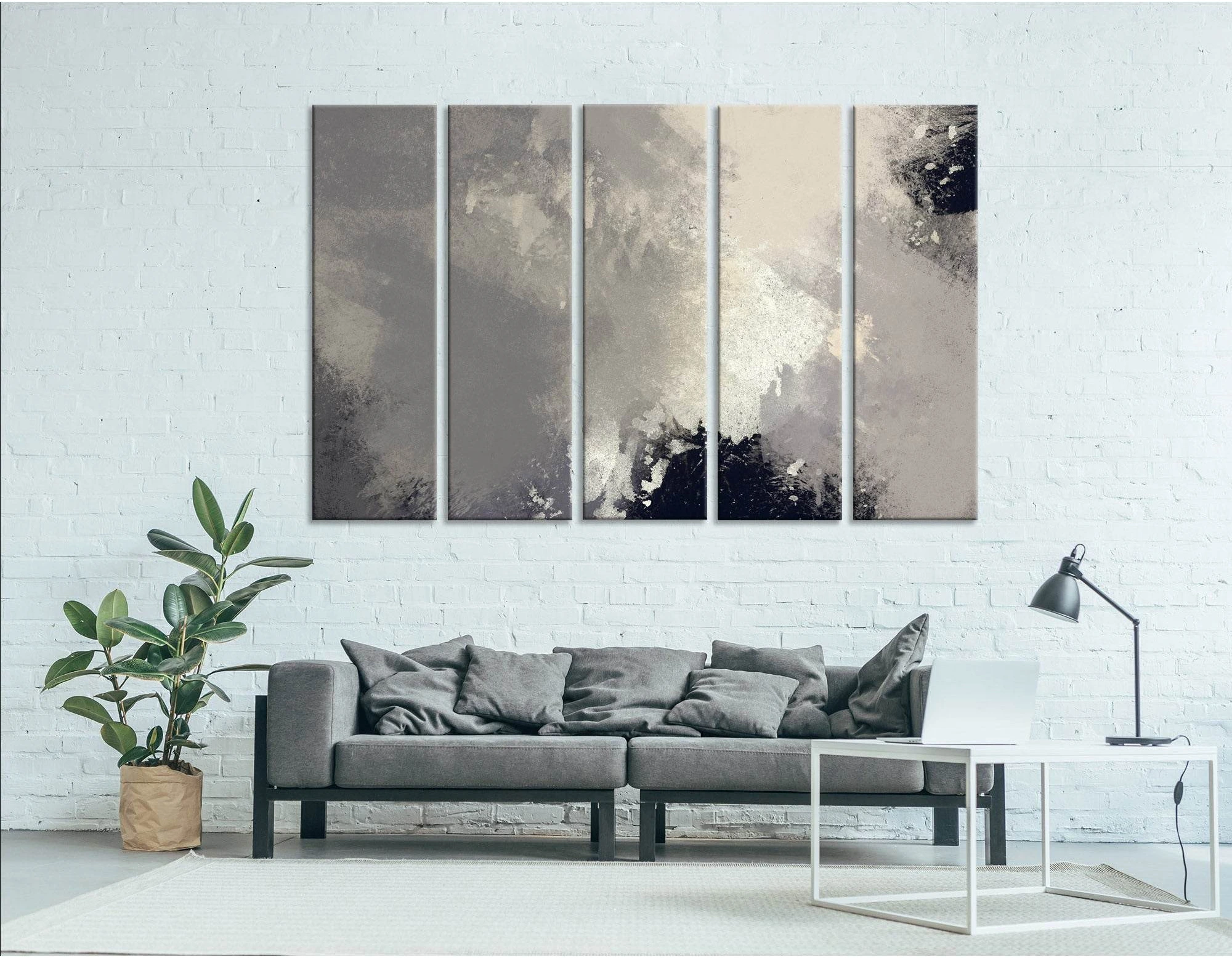 Treetops And Gray Sky Abstract №04358 Ready to Hang Canvas Print - Zellart Canvas Prints ALL_Products