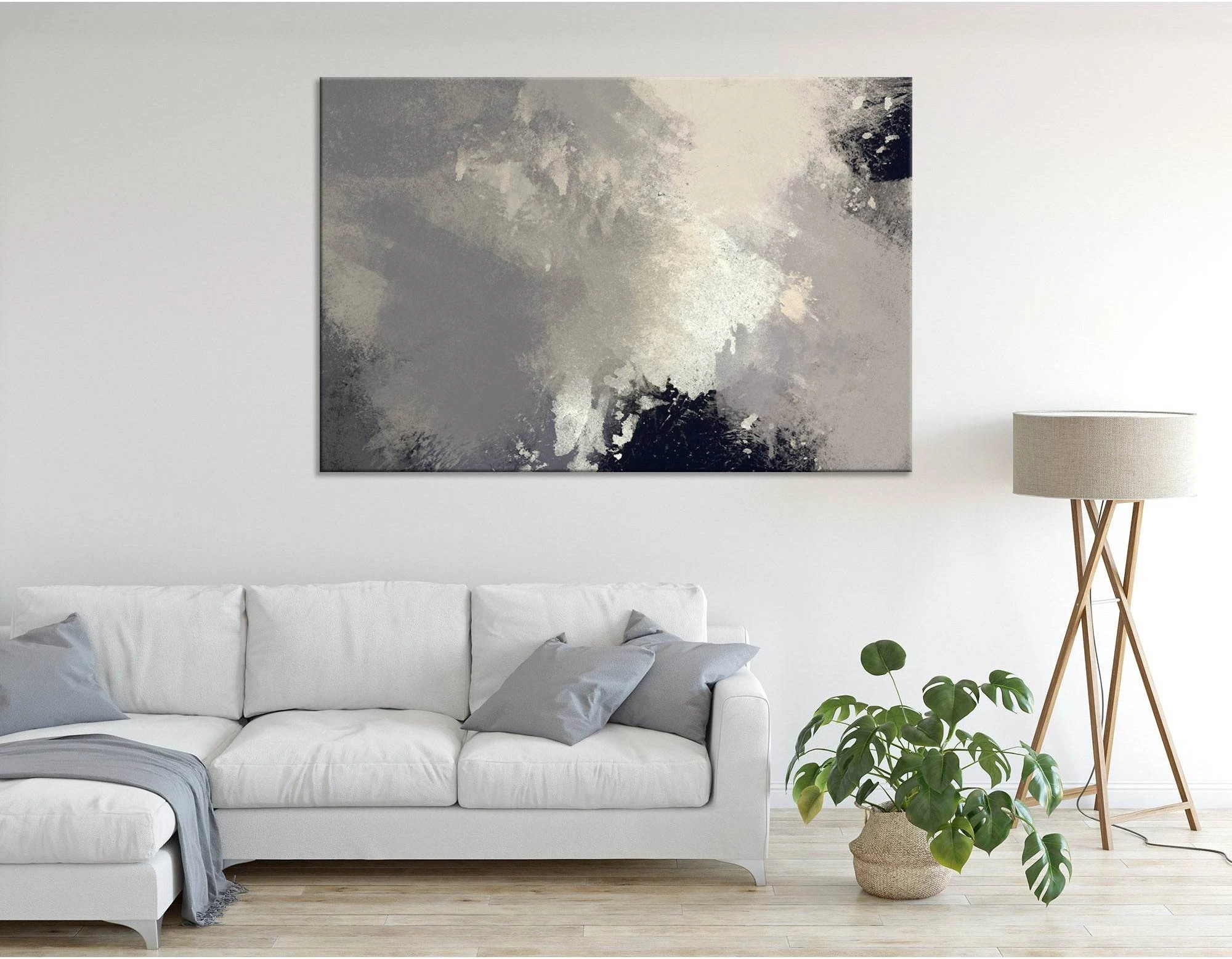 Treetops And Gray Sky Abstract №04358 Ready to Hang Canvas Print - Zellart Canvas Prints ALL_Products