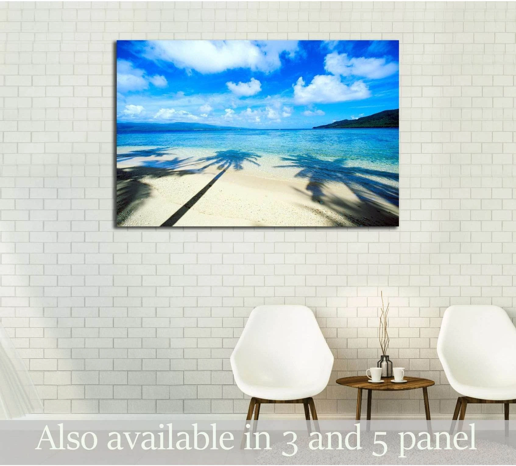 Tropical beach showing sea water, shoreline and horizon depth.