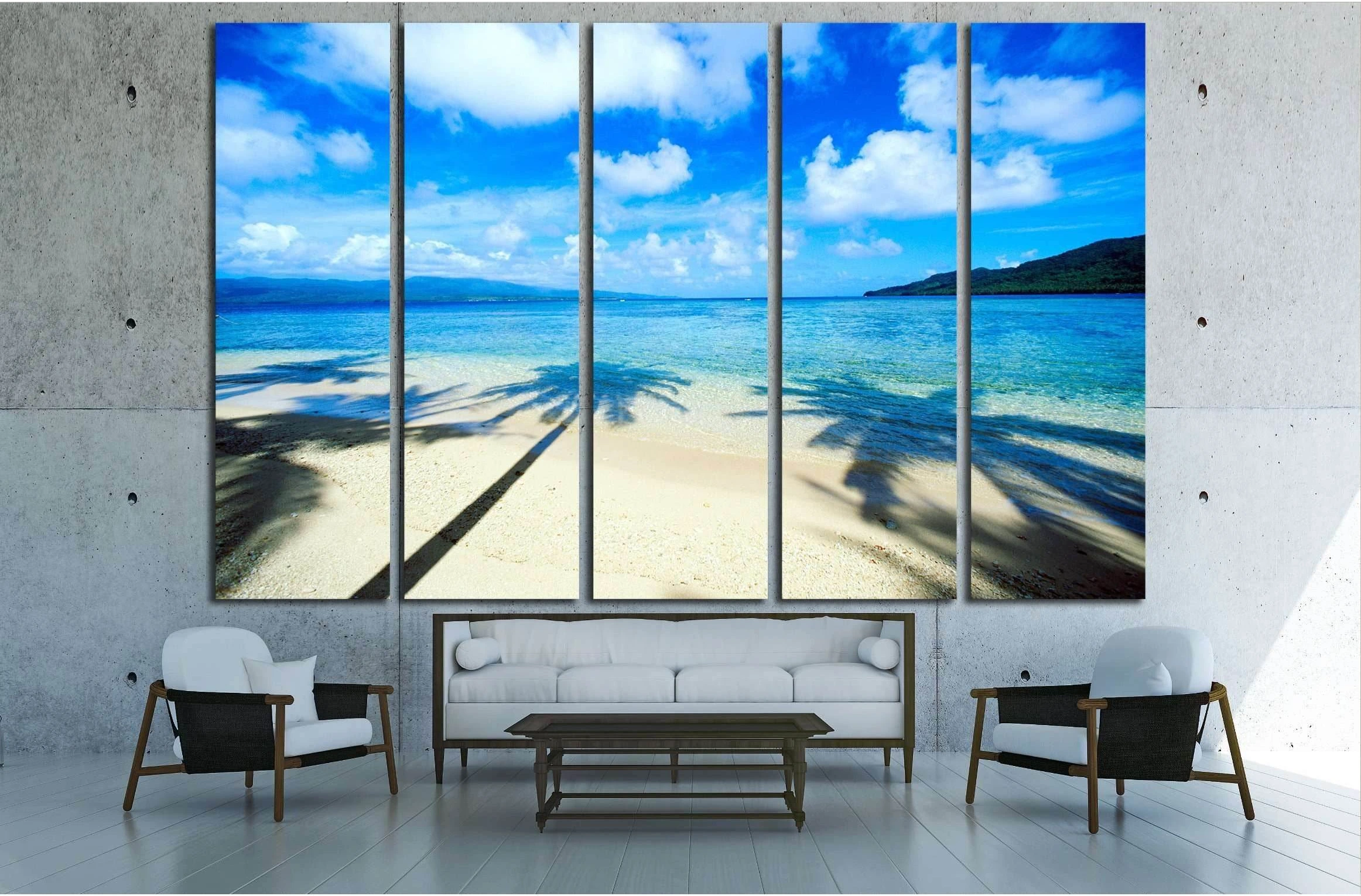 Tropical beach №3199 Ready to Hang Canvas Print - Zellart Canvas Prints ALL_Products, s-3199