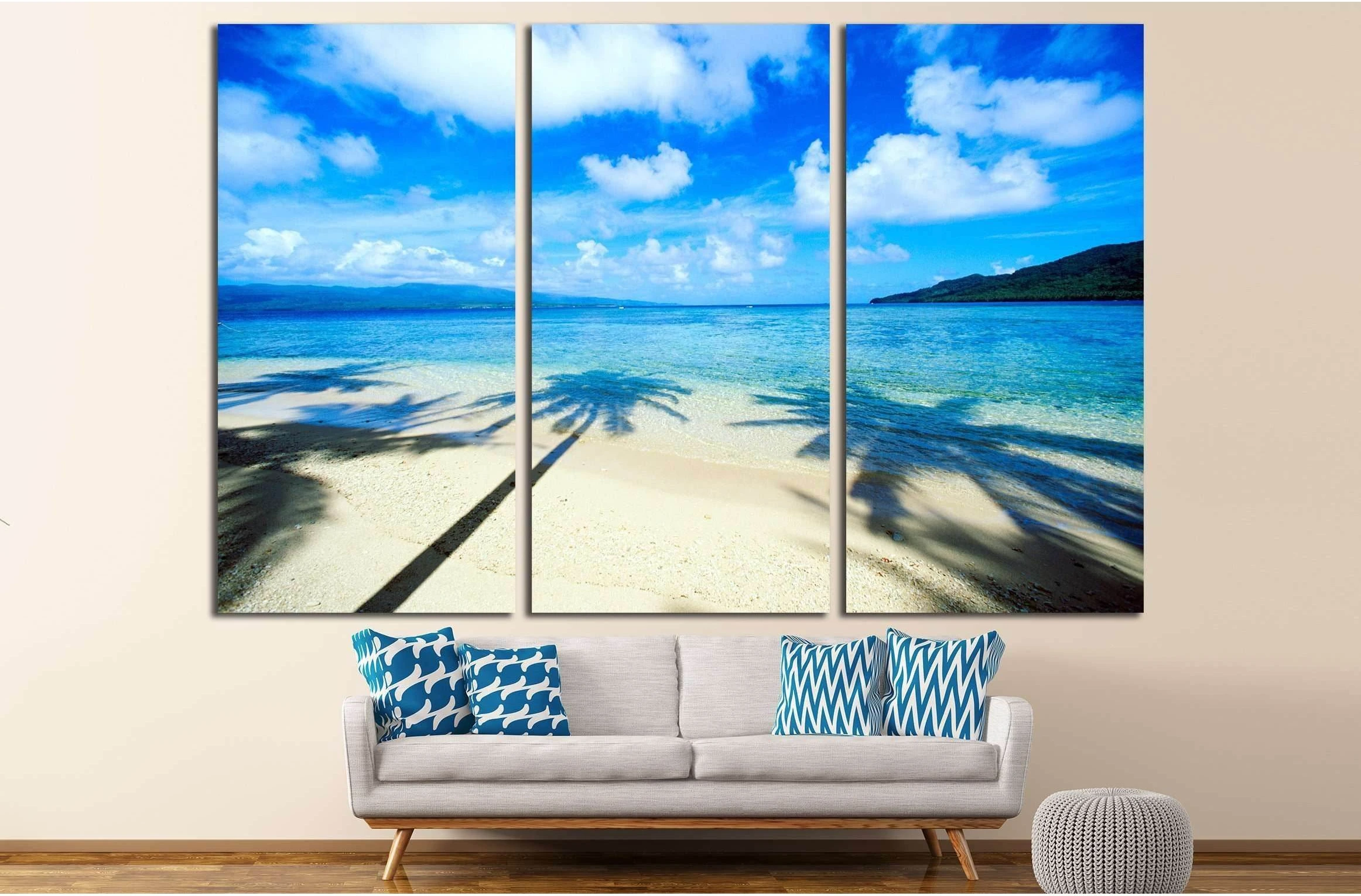 Tropical beach №3199 Ready to Hang Canvas Print - Zellart Canvas Prints ALL_Products, s-3199