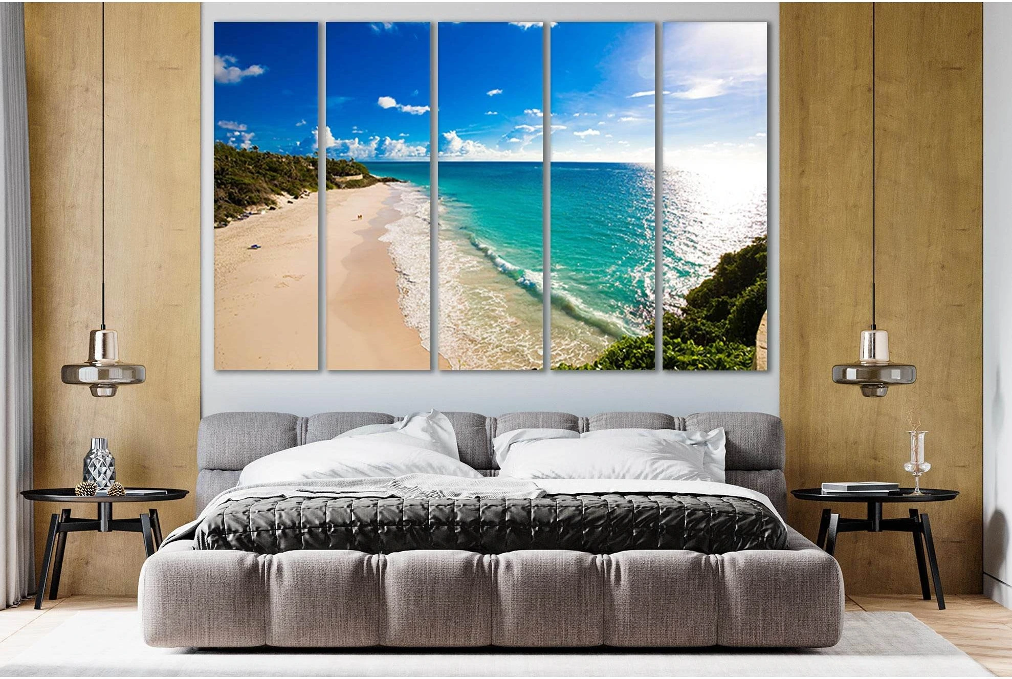 Tropical Beach Sunny Day №SL119 Ready to Hang Canvas Print - Zellart Canvas Prints 0new, ALL_Products, Beach Ocean & Waves