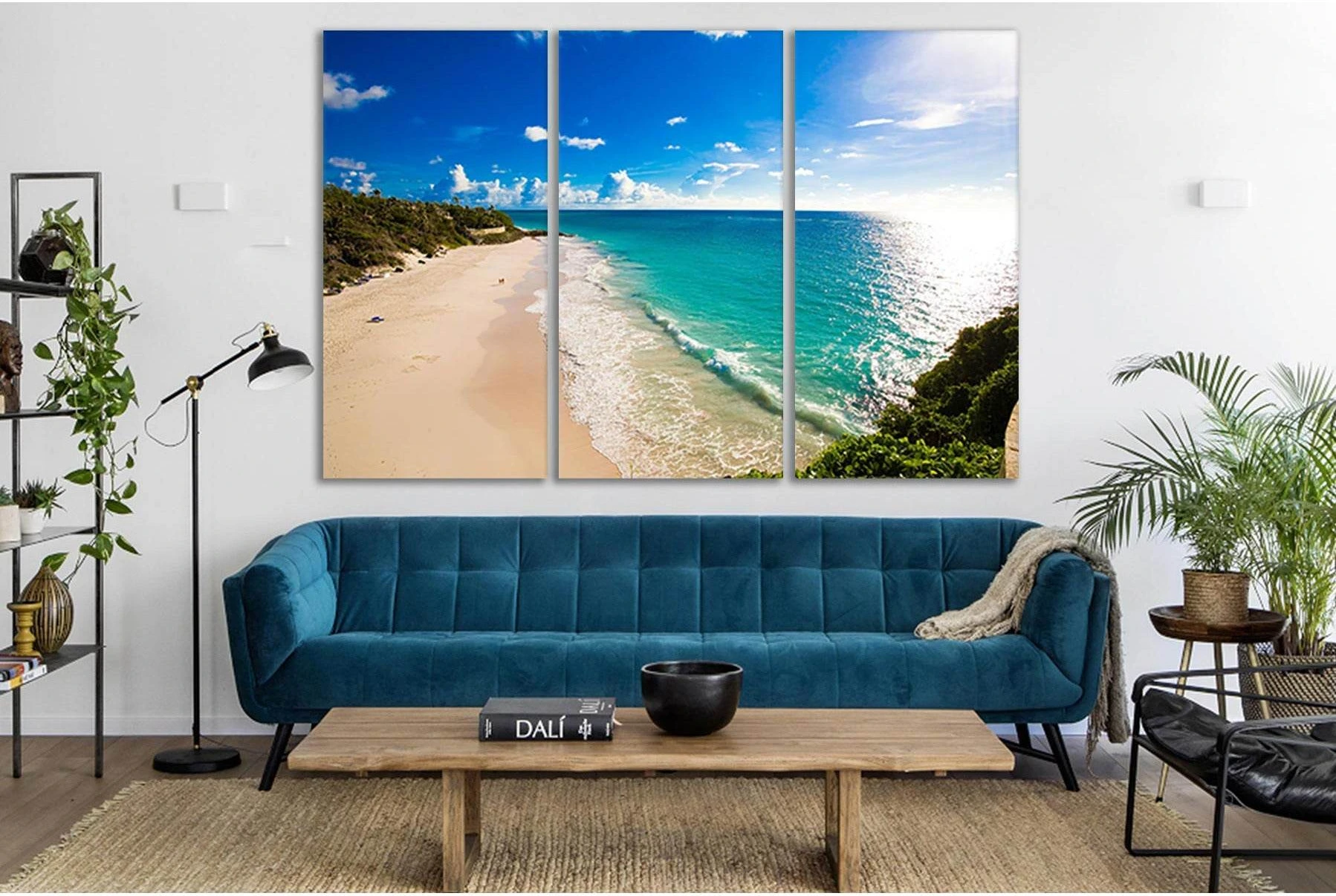 Tropical Beach Sunny Day №SL119 Ready to Hang Canvas Print - Zellart Canvas Prints 0new, ALL_Products, Beach Ocean & Waves