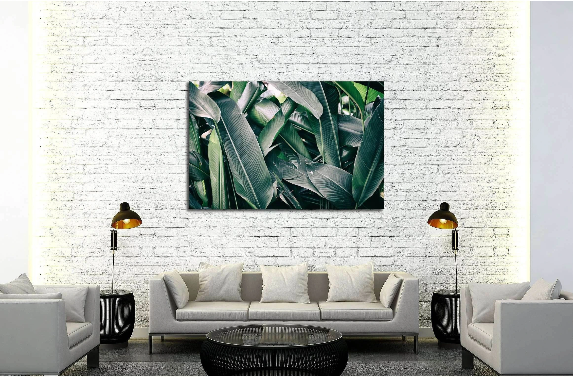 tropical leaves №2825 Ready to Hang Canvas Print - Zellart Canvas Prints ALL_Products, s-2825