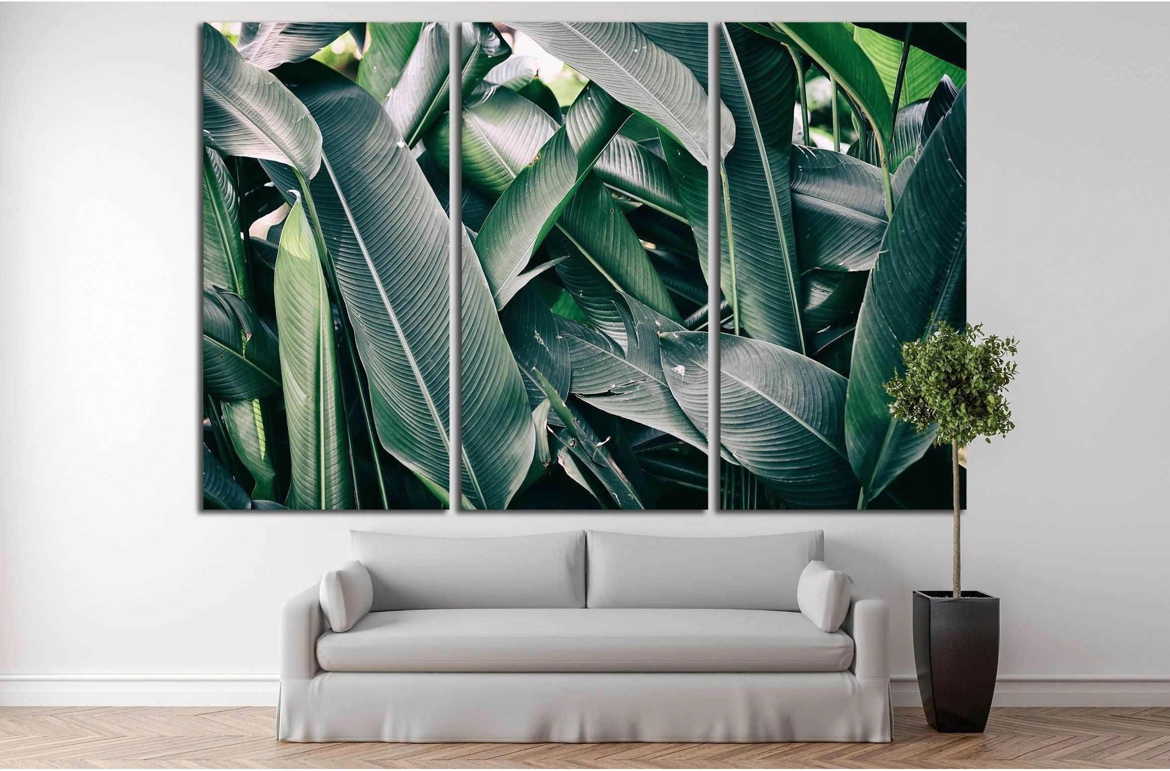 tropical leaves №2825 Ready to Hang Canvas Print - Zellart Canvas Prints ALL_Products, s-2825