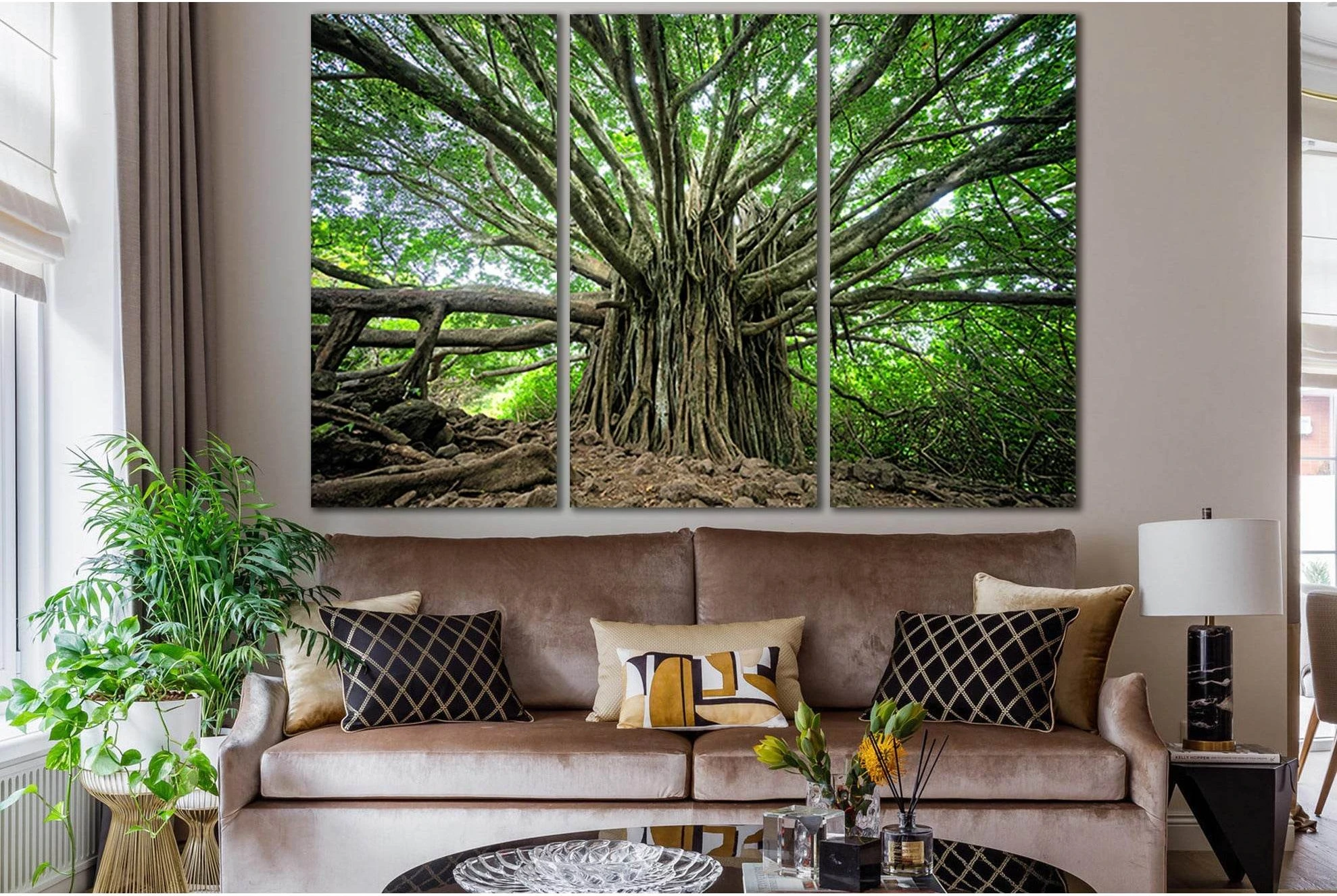 Tropical Tree №SL1080 Ready to Hang Canvas Print - Zellart Canvas Prints 0new, ALL_Products, Trees Wall Art