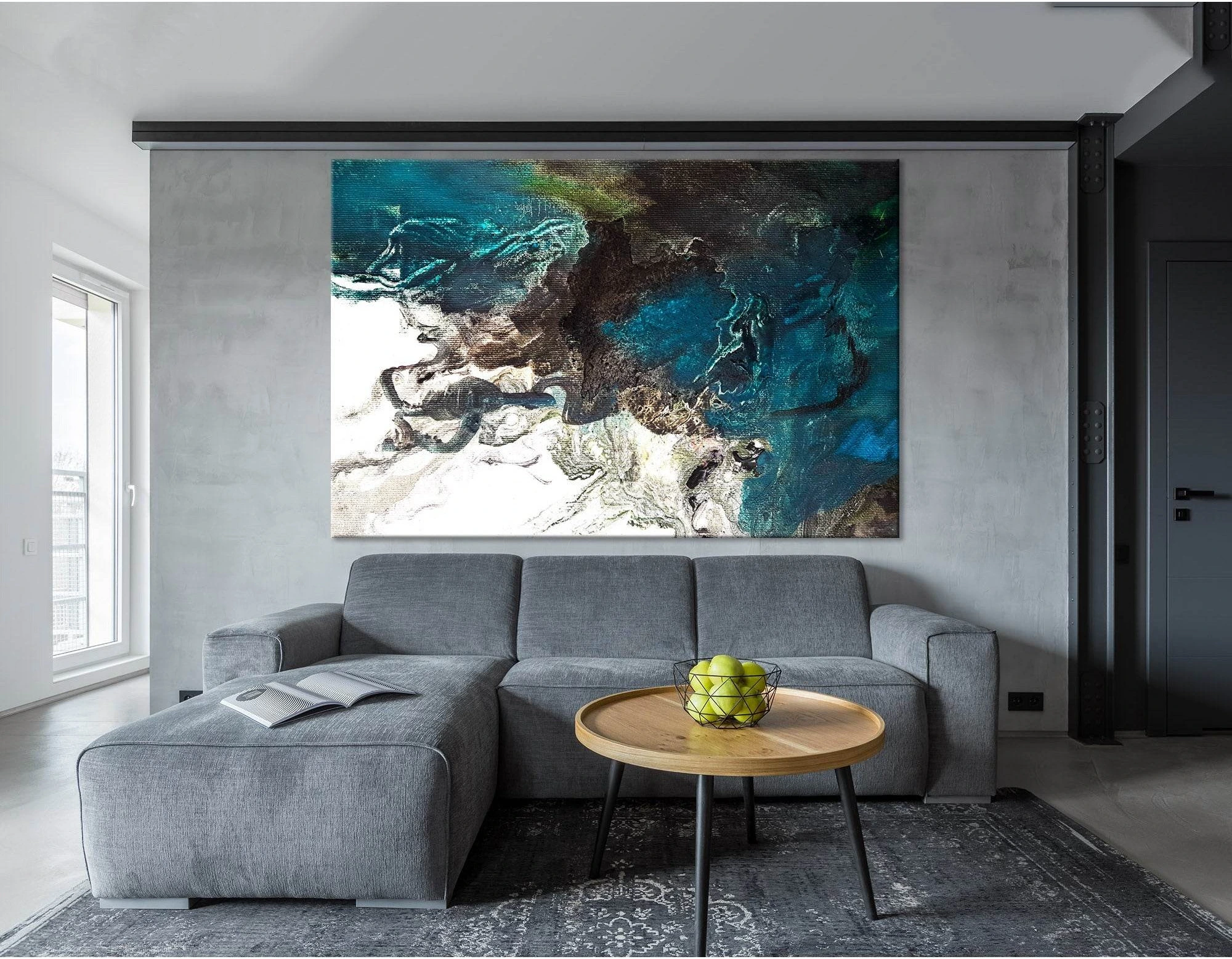 Turtle On The Sea Coast Abstract №04267 Ready to Hang Canvas Print - Zellart Canvas Prints ALL_Products