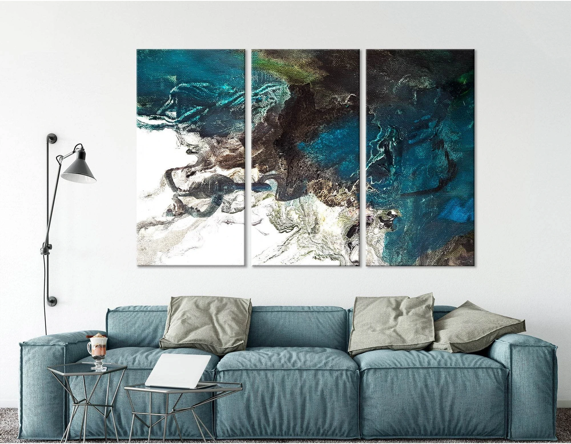 Turtle On The Sea Coast Abstract №04267 Ready to Hang Canvas Print - Zellart Canvas Prints ALL_Products