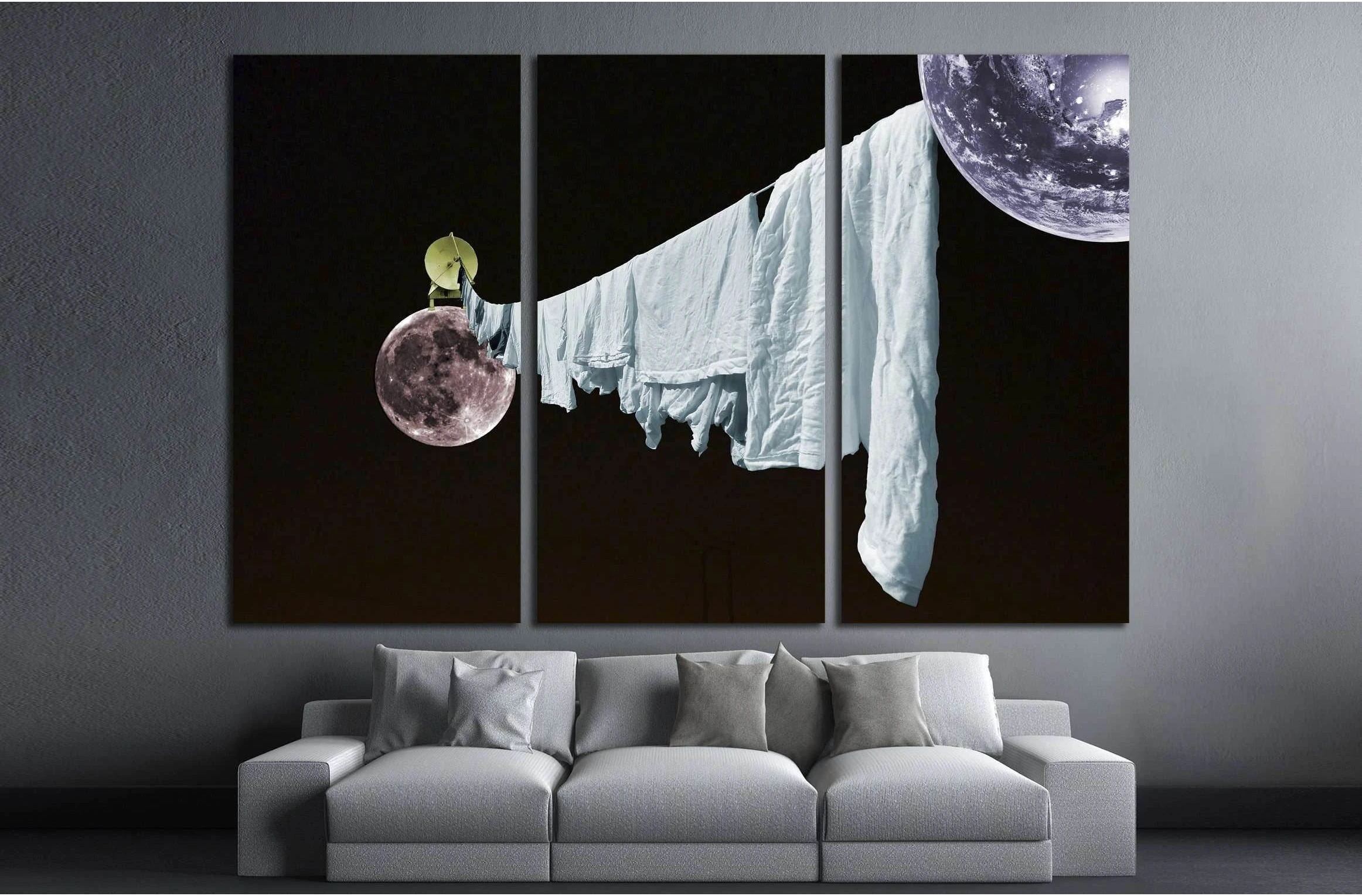 twitter calling facebook over (Eugenia Loli) №3411 Ready to Hang Canvas Print - Zellart Canvas Prints ALL_Products, s-3411