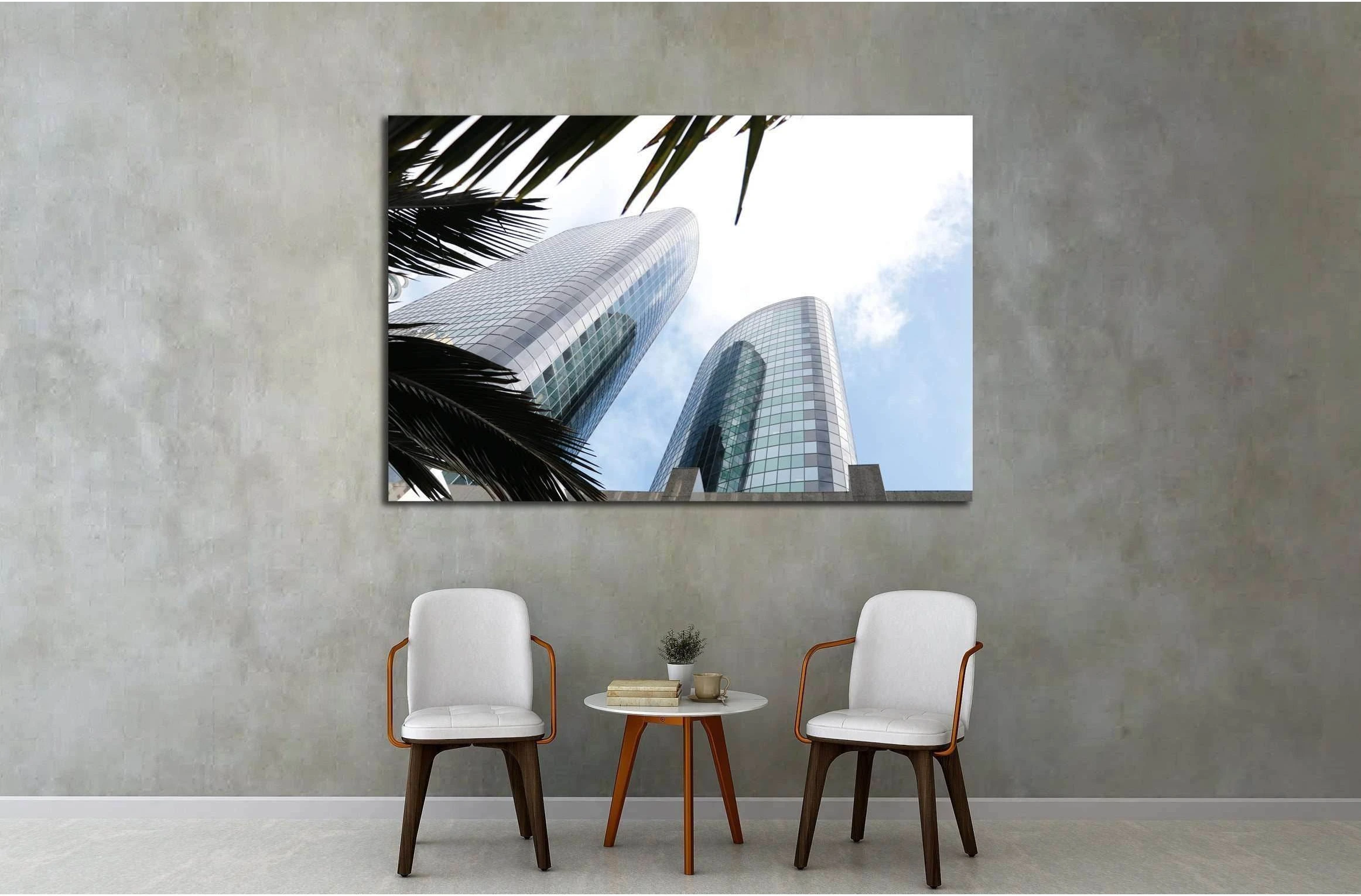 Two highrises №2386 Ready to Hang Canvas Print - Zellart Canvas Prints ALL_Products, s-2386