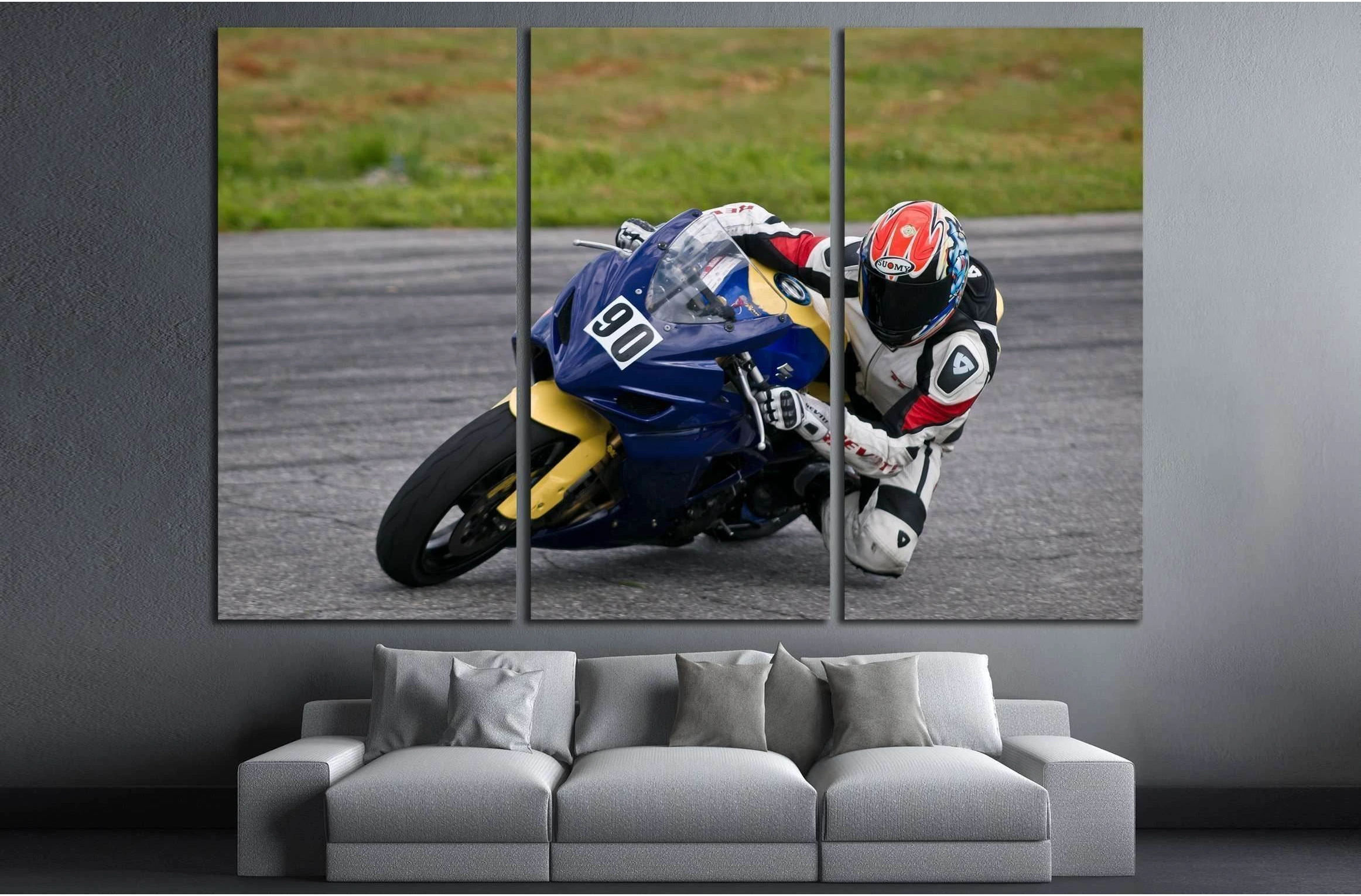 Ukrainian Superstock Championship on Chaika motordrome №2470 Ready to Hang Canvas Print - Zellart Canvas Prints ALL_Products, s-2470
