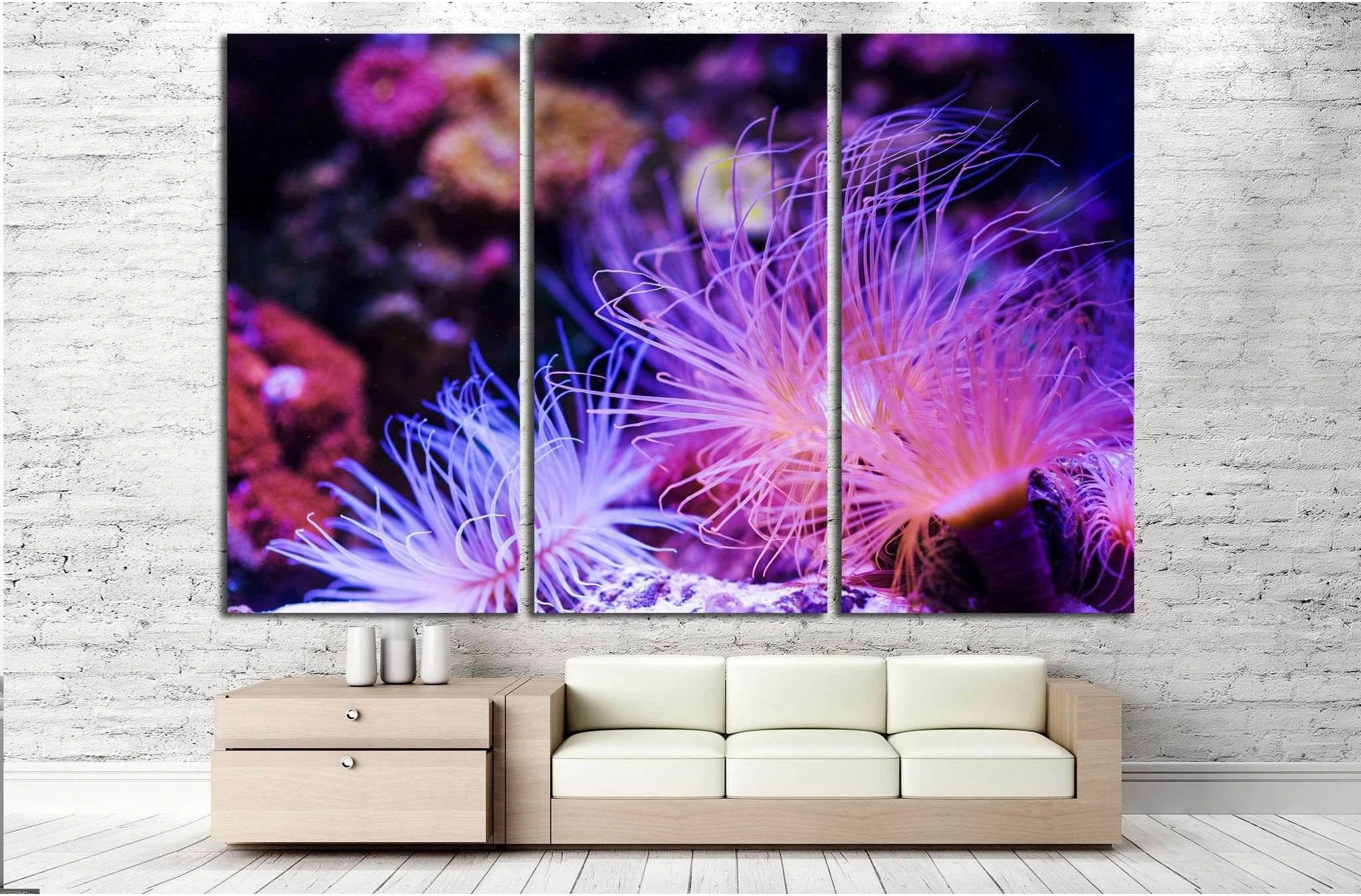 Underwater World, Coral Reef №1421 Ready to Hang Canvas Print - Zellart Canvas Prints ALL_Products, s-1421