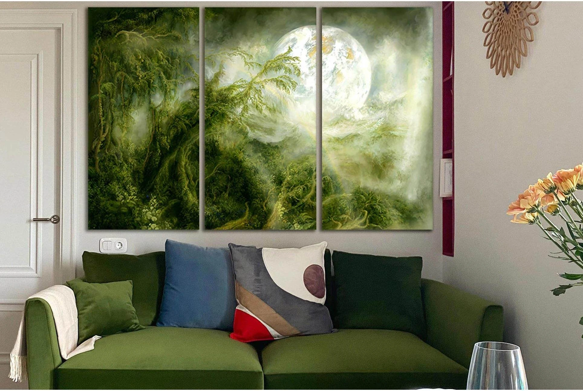Unearthly Nature Planet View №SL967 Ready to Hang Canvas Print - Zellart Canvas Prints 0new, ALL_Products, Astronomy & Space Canvas Wall Art