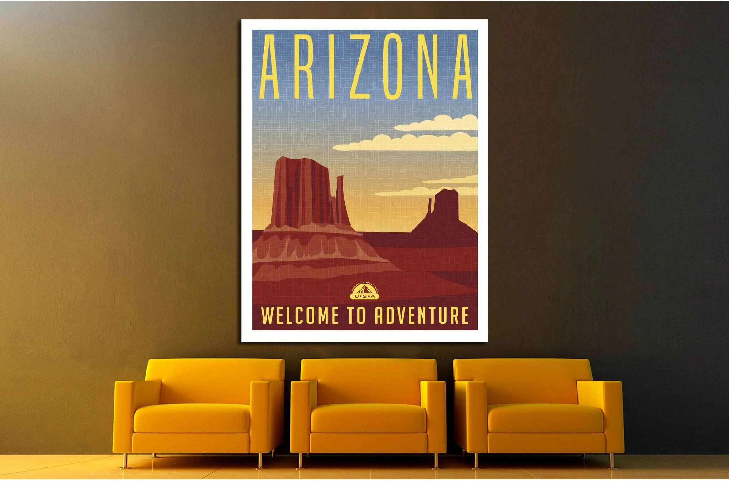 United States, Arizona №4576 Ready to Hang Canvas Print - Zellart Canvas Prints ALL_Products, s-4576