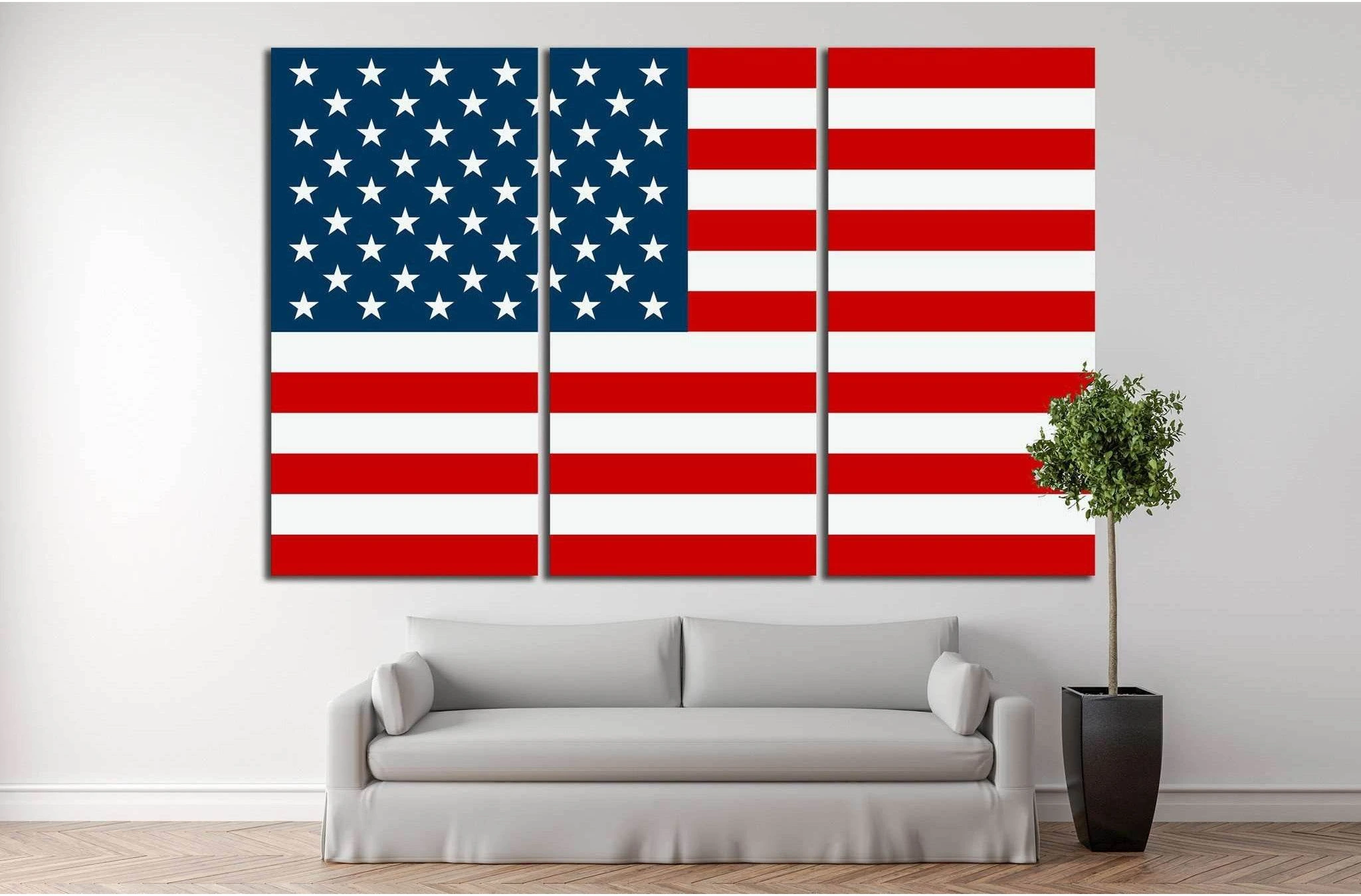 United States flag №693 Ready to Hang Canvas Print - Zellart Canvas Prints ALL_Products, s-693