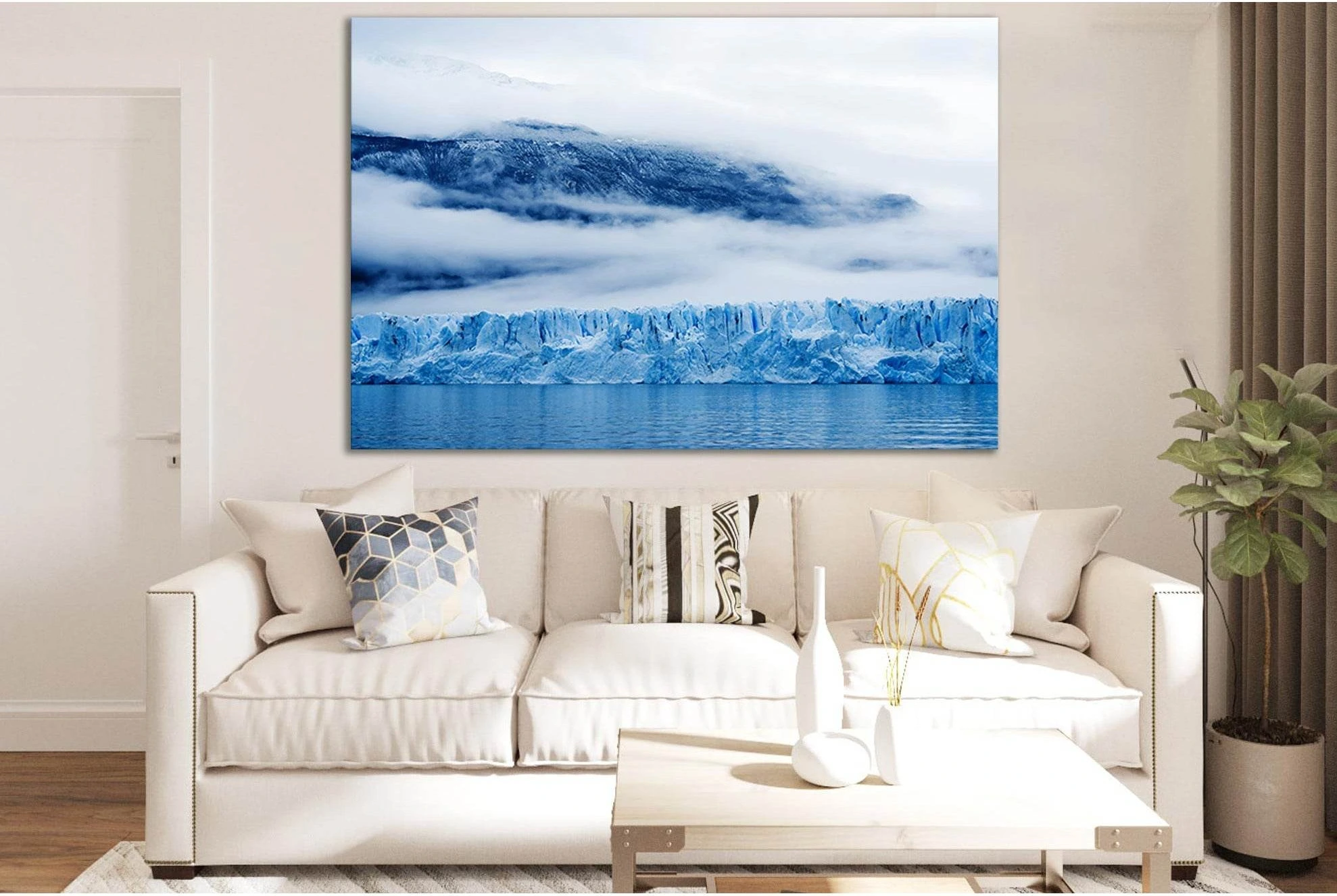 Uppsala Glacier №SL1324 Ready to Hang Canvas Print - Zellart Canvas Prints 0new, ALL_Products, Glacials