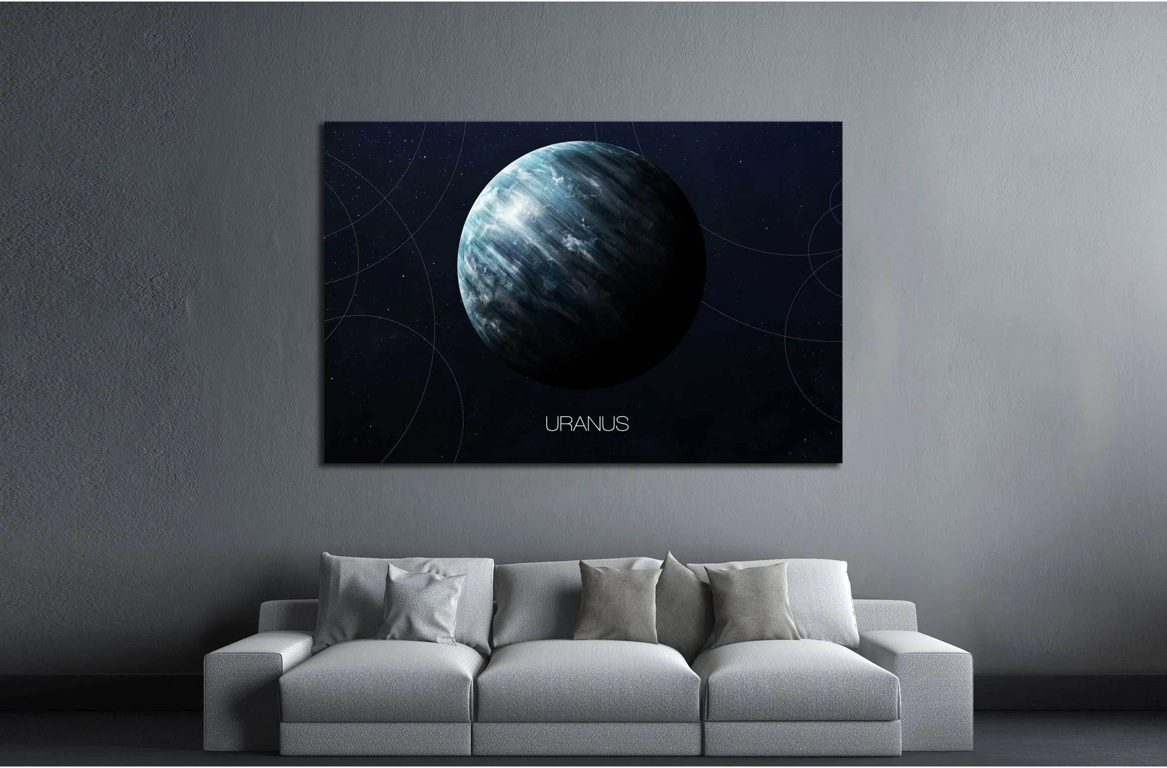 Uranus - High resolution images presents planets of the solar system. №2447 Ready to Hang Canvas Print - Zellart Canvas Prints ALL_Products, s-2447