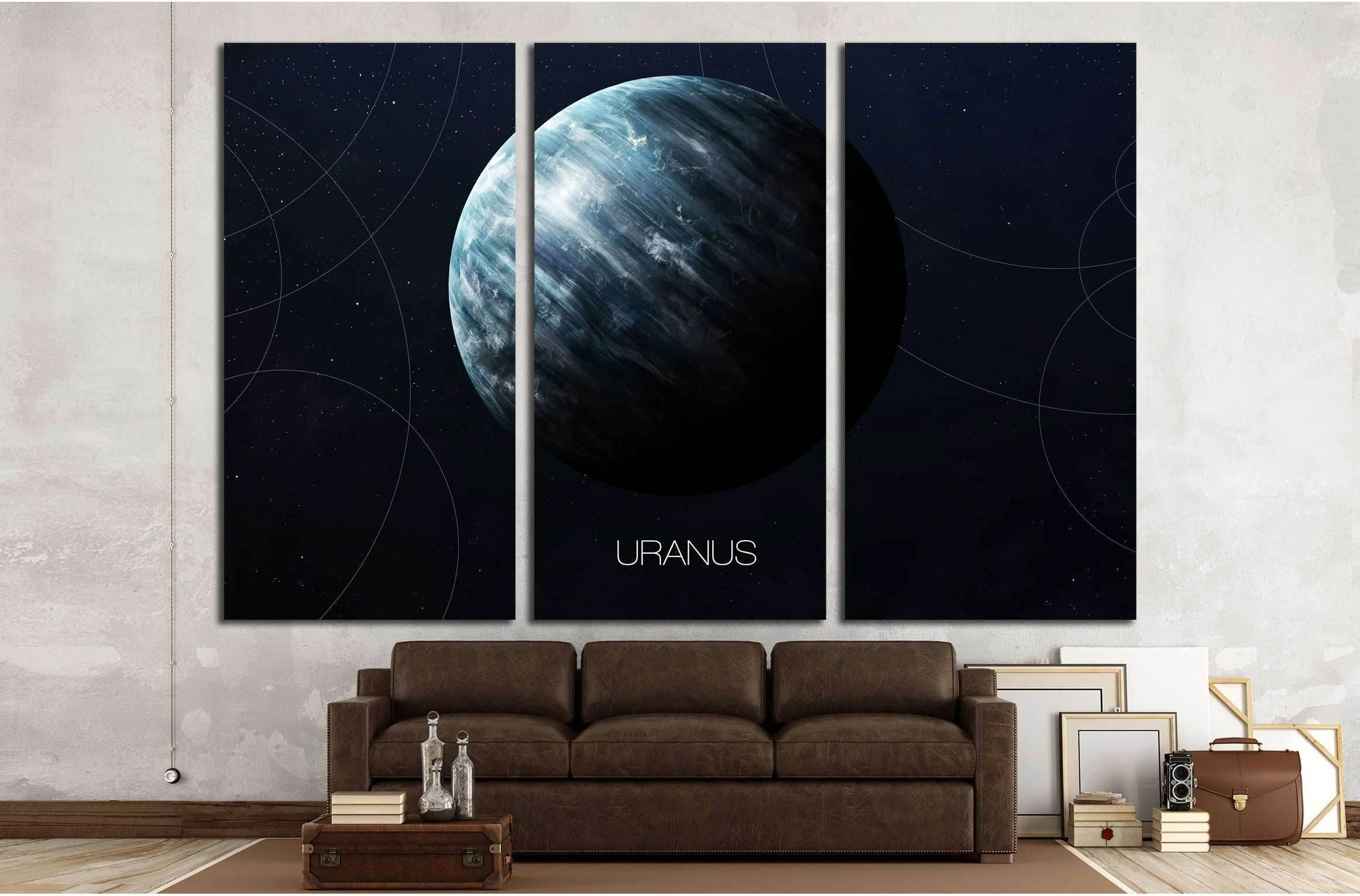 Uranus - High resolution images presents planets of the solar system. №2447 Ready to Hang Canvas Print - Zellart Canvas Prints ALL_Products, s-2447
