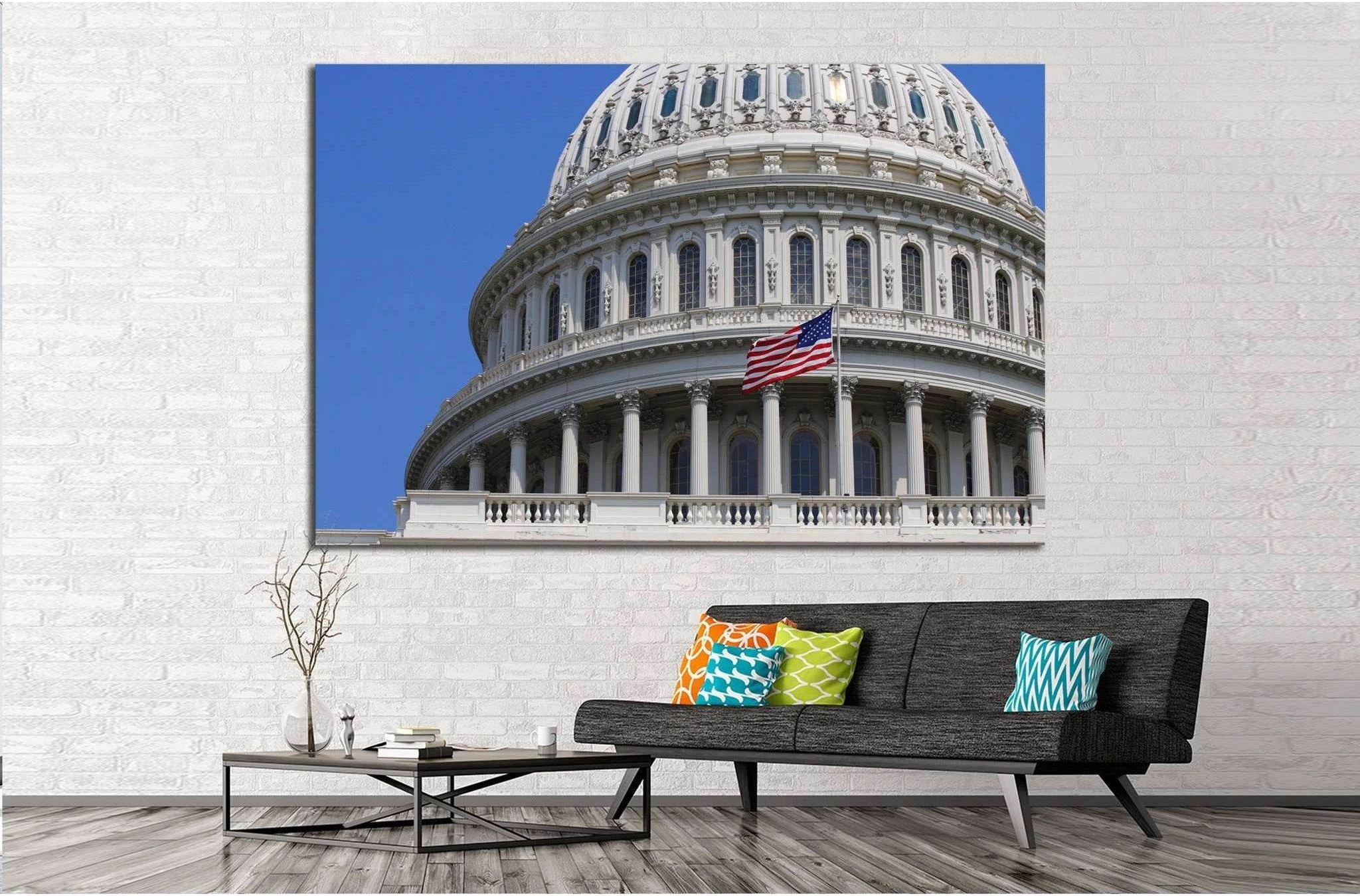 US Capitol Building in Washington DC №1284 Ready to Hang Canvas Print - Zellart Canvas Prints ALL_Products, s-1284