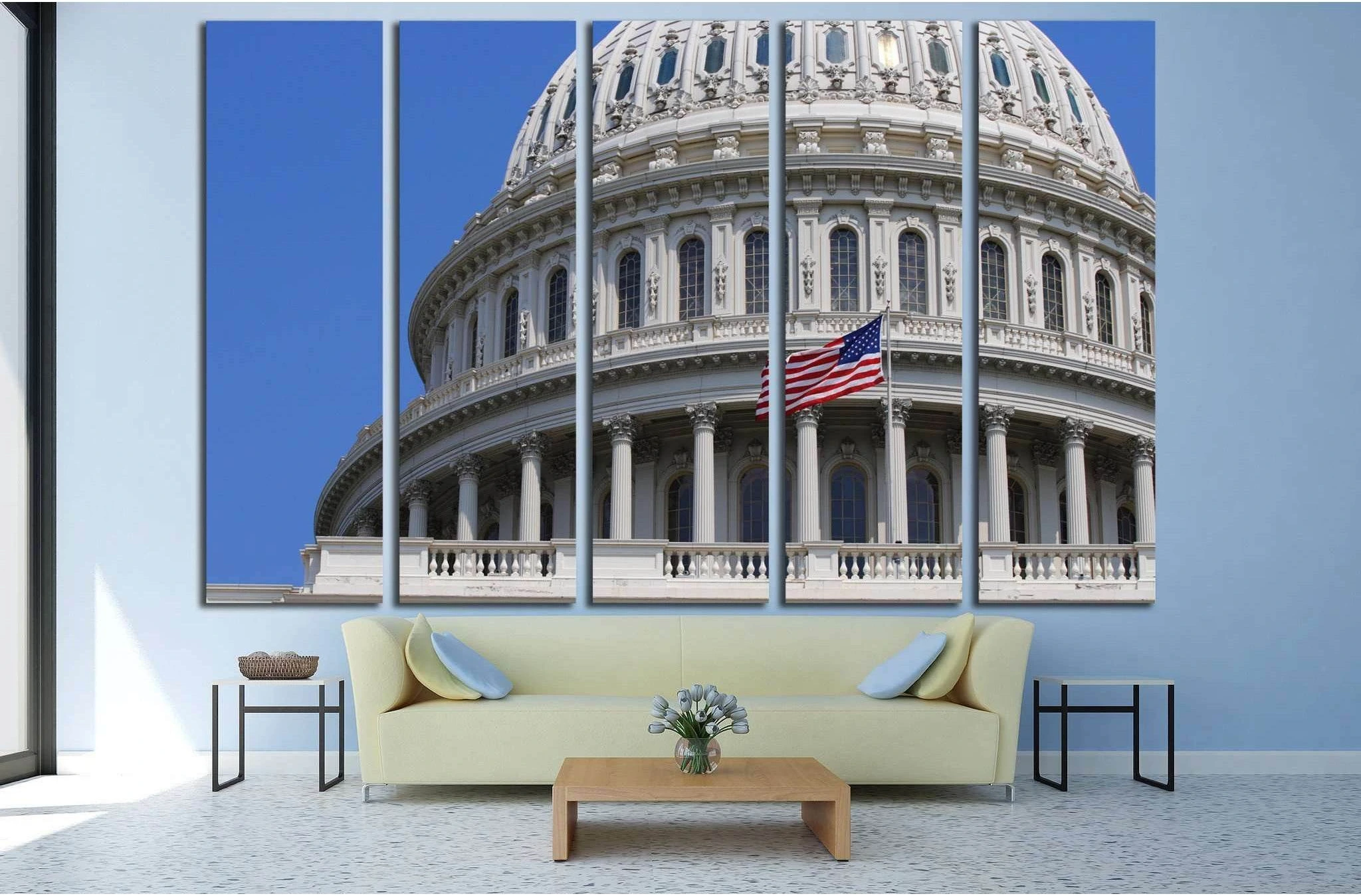 US Capitol Building in Washington DC №1284 Ready to Hang Canvas Print - Zellart Canvas Prints ALL_Products, s-1284